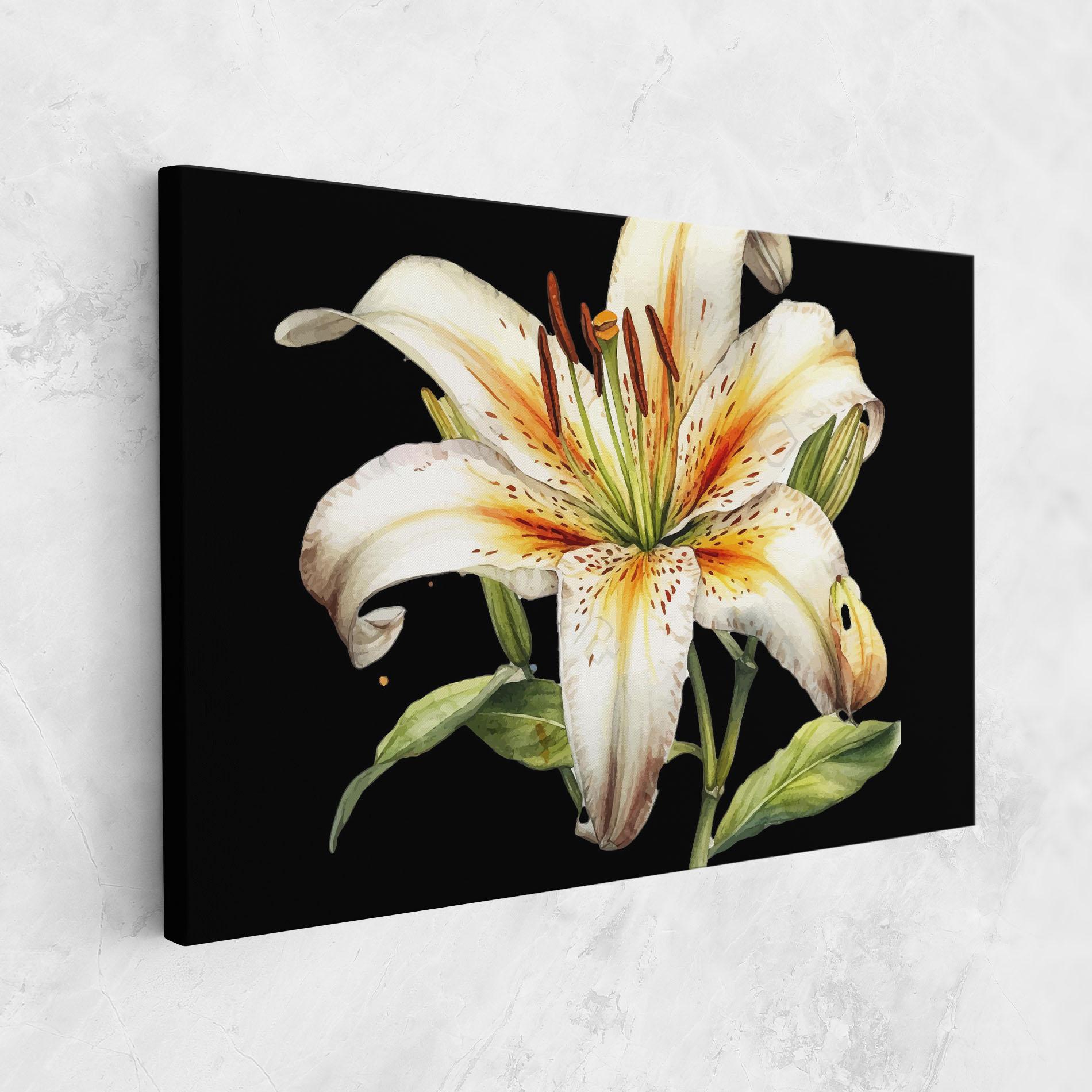 Tablou Canvas Beautiful White Lily mockup 1