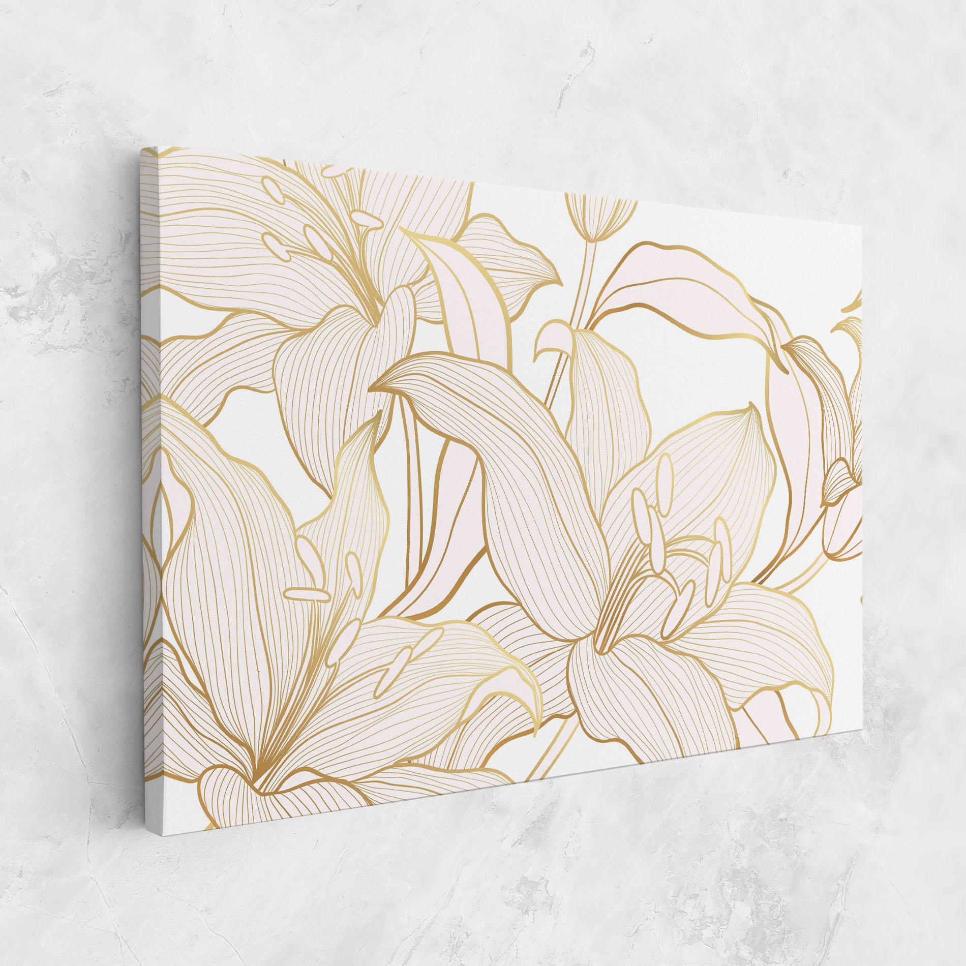 Tablou Canvas Gold Lily mockup 1
