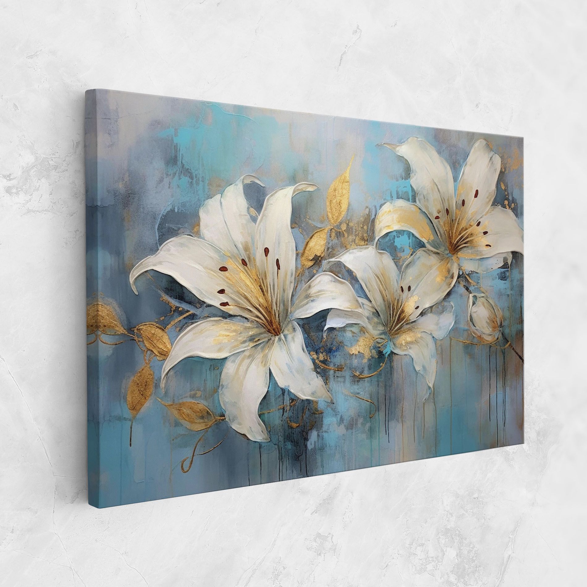 Lily With Gold Painting mockup 1