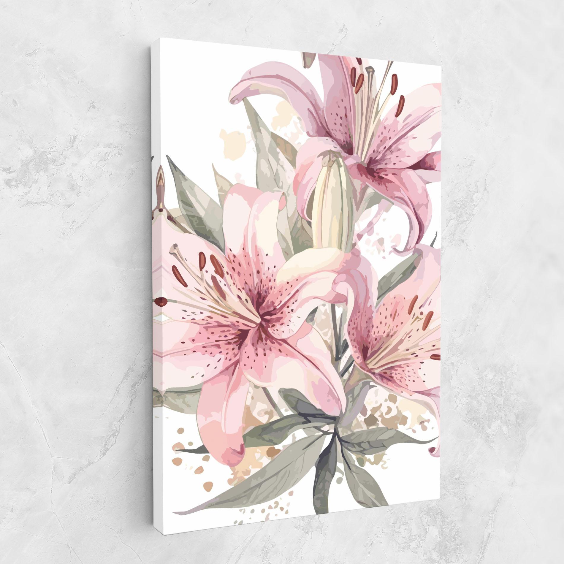 Tablou Canvas Light Pink Lily Art mockup 1
