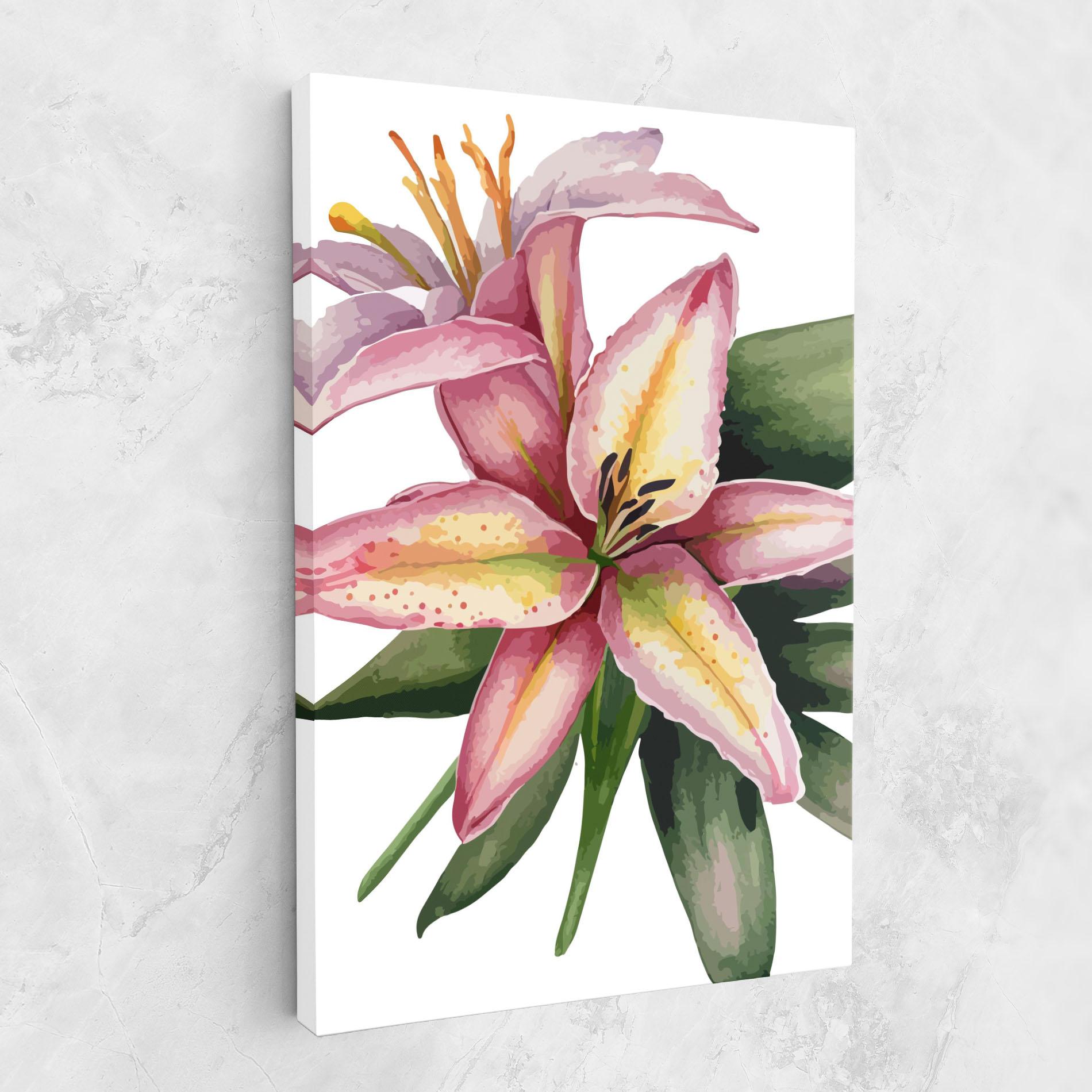 Tablou Canvas Lily Pretty Pink mockup 1