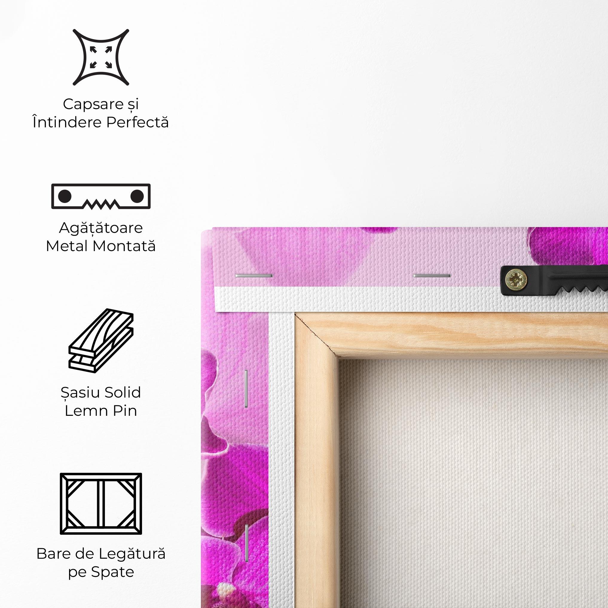 Tablou Canvas Flori Roz mockup 5