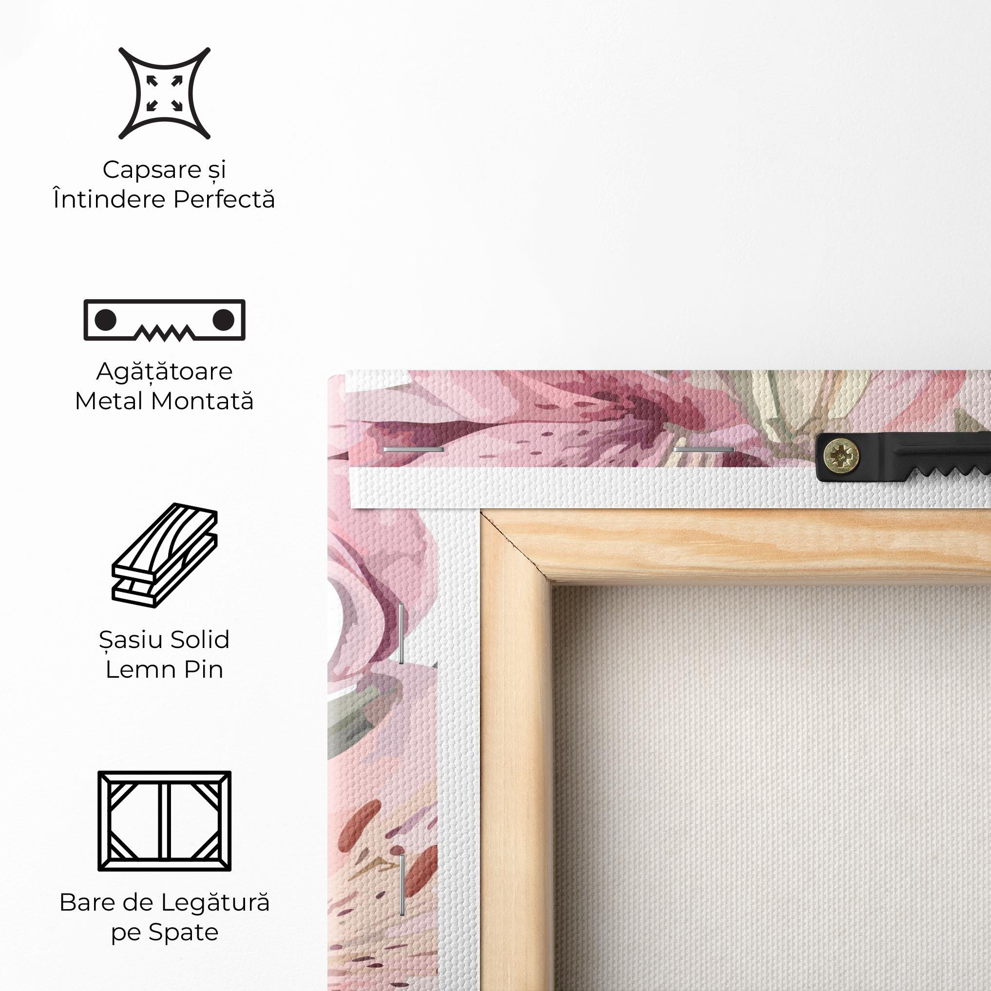 Tablou Canvas Light Pink Lily Art mockup 5