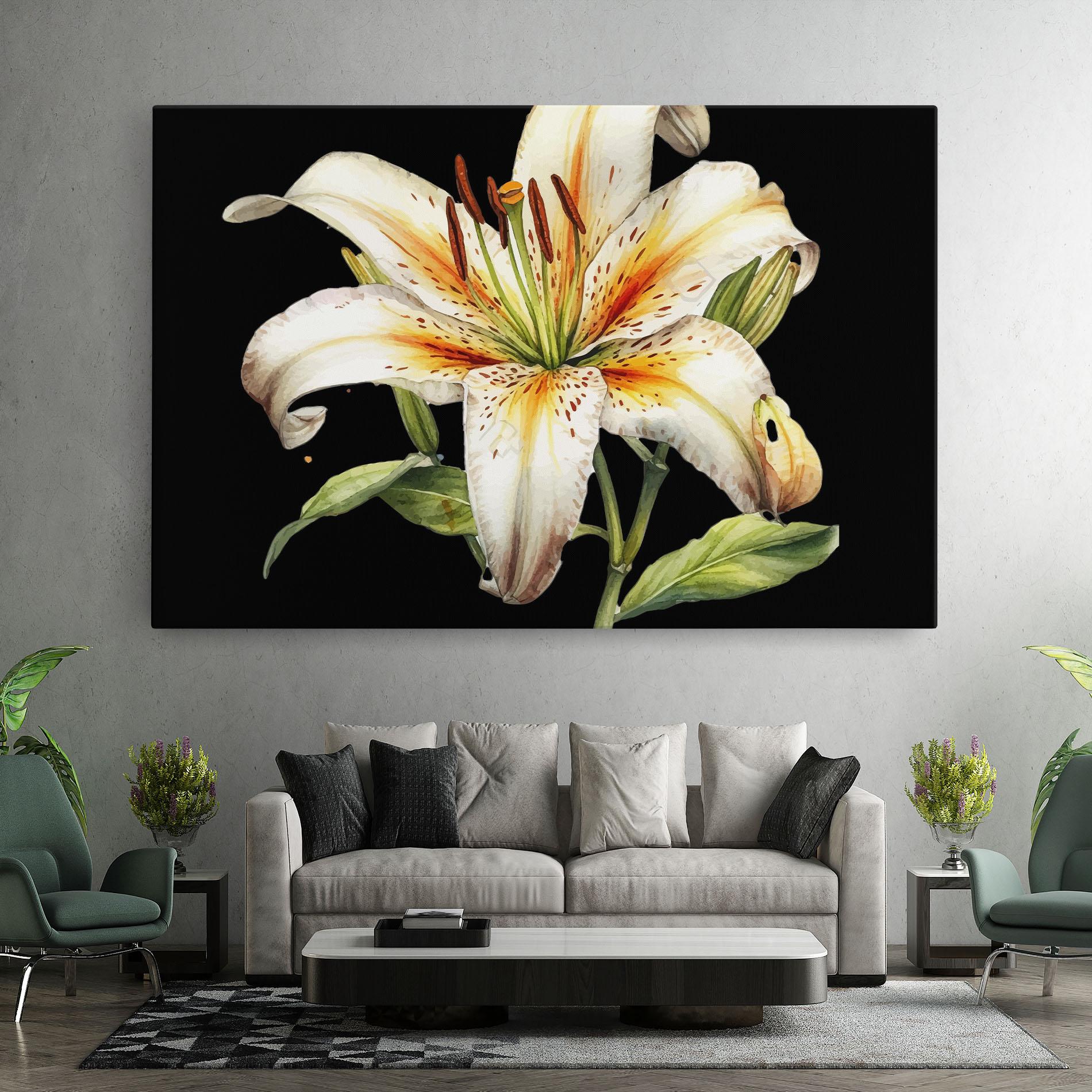 Tablou Canvas Beautiful White Lily mockup 7