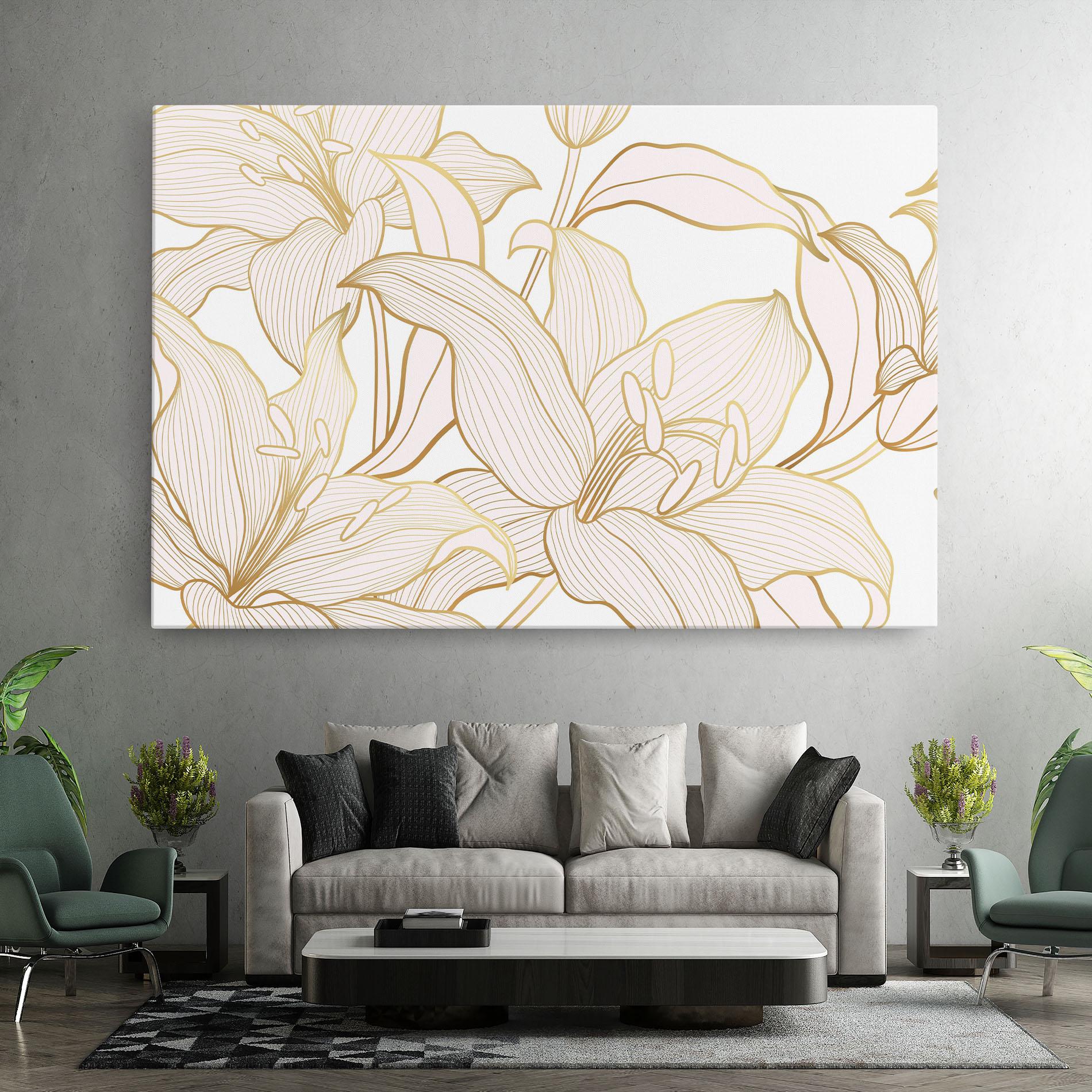 Tablou Canvas Gold Lily mockup 7
