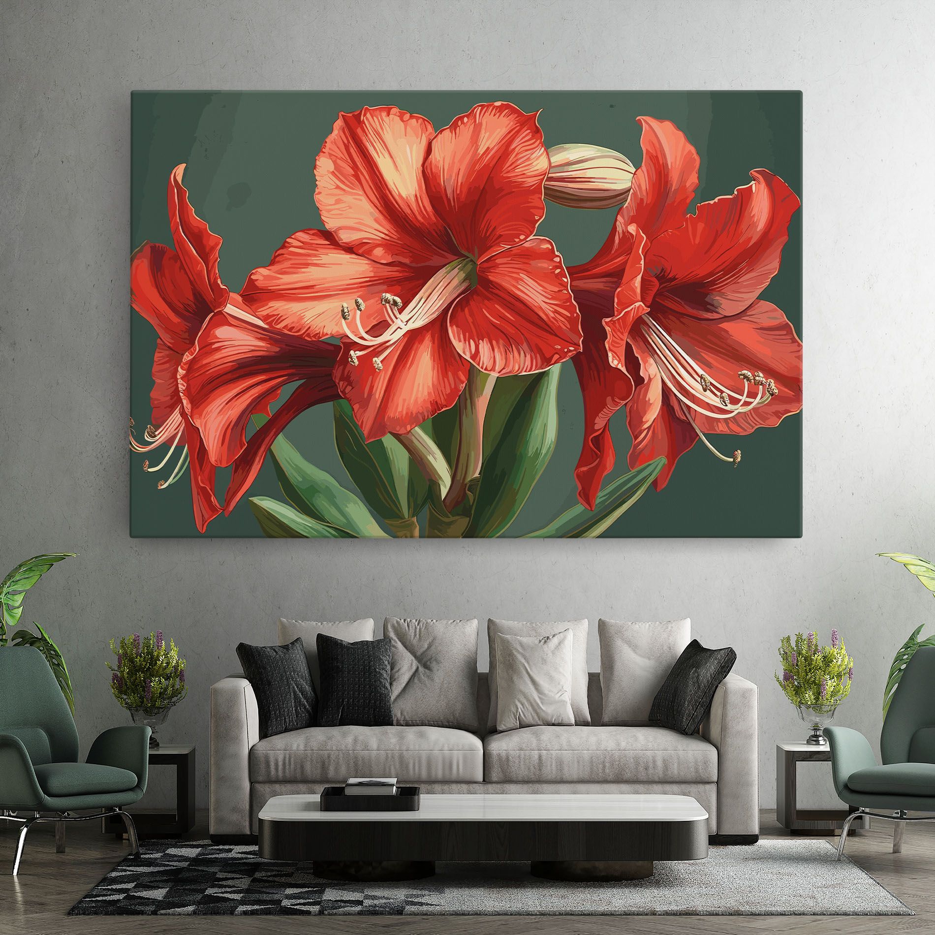 Lily Orange Art mockup 7