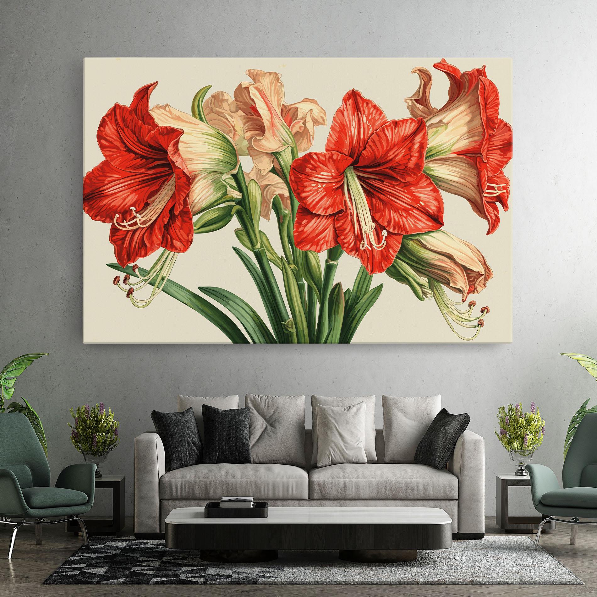 Tablou Canvas Orange Cream Lily mockup 7