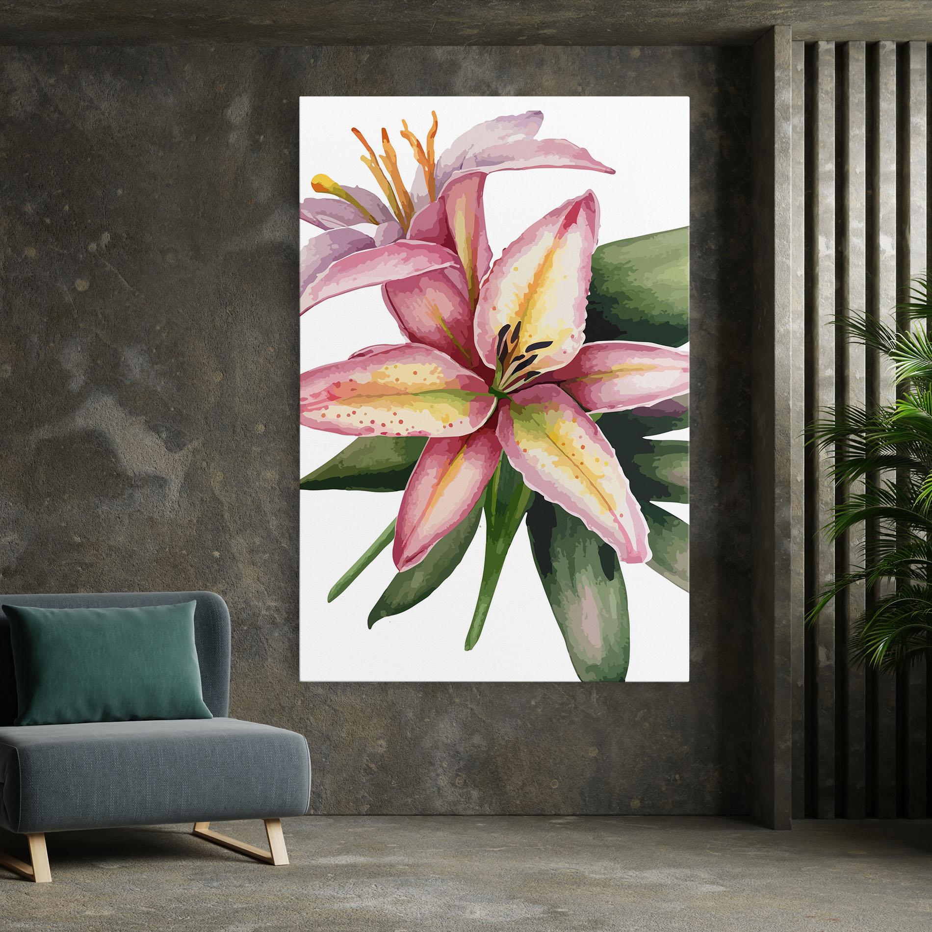 Tablou Canvas Lily Pretty Pink mockup 7