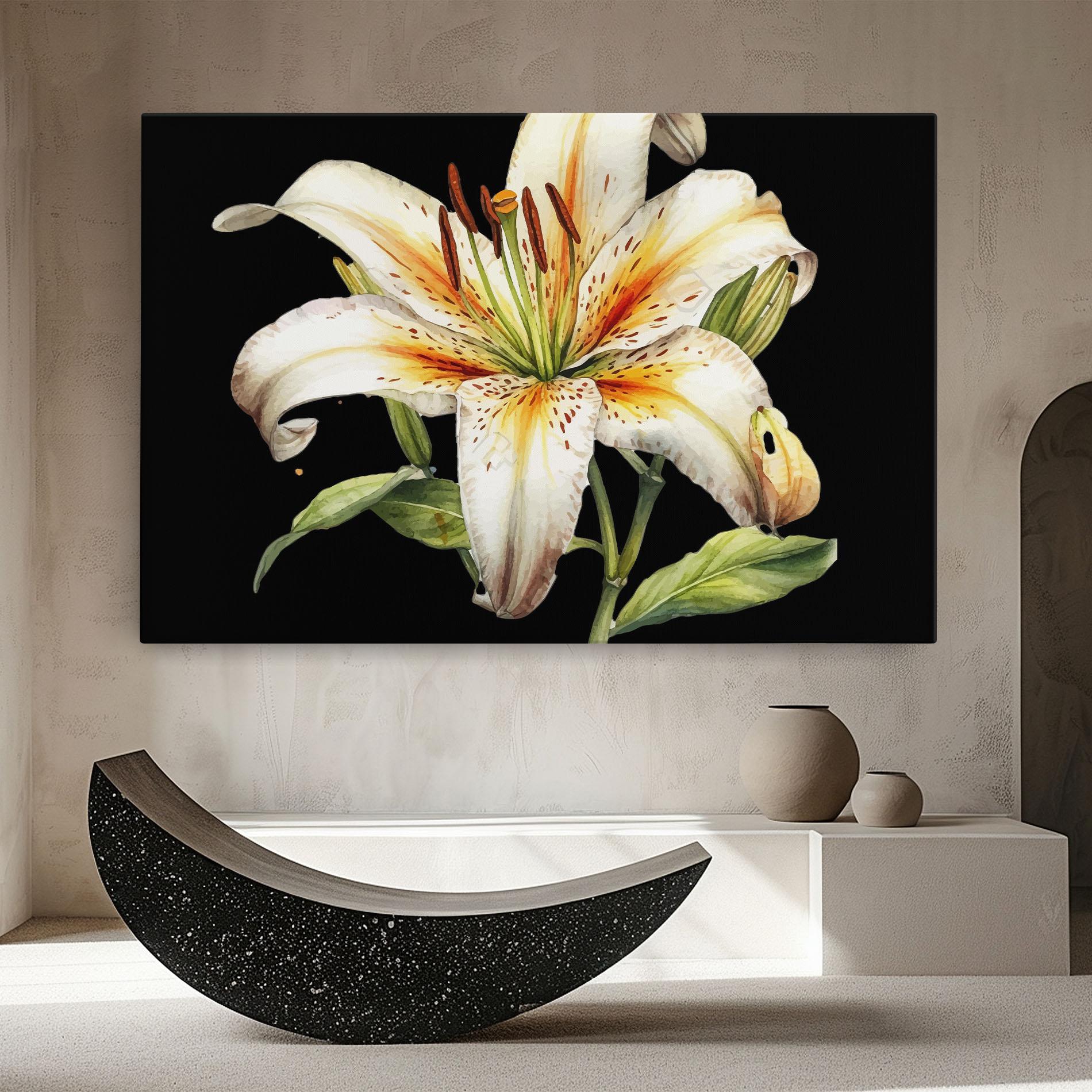 Tablou Canvas Beautiful White Lily mockup 8