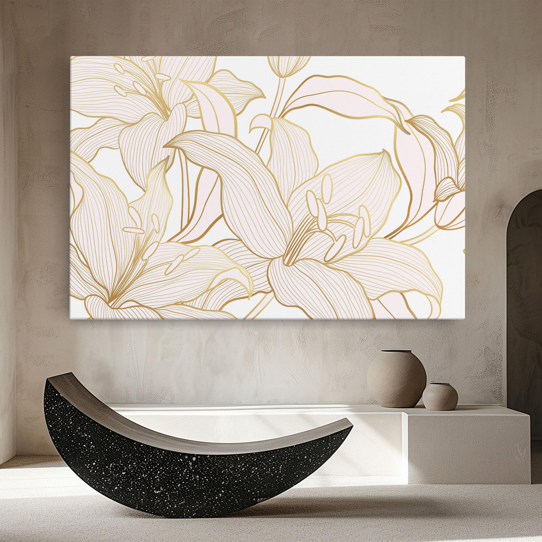 Tablou Canvas Gold Lily mockup 8