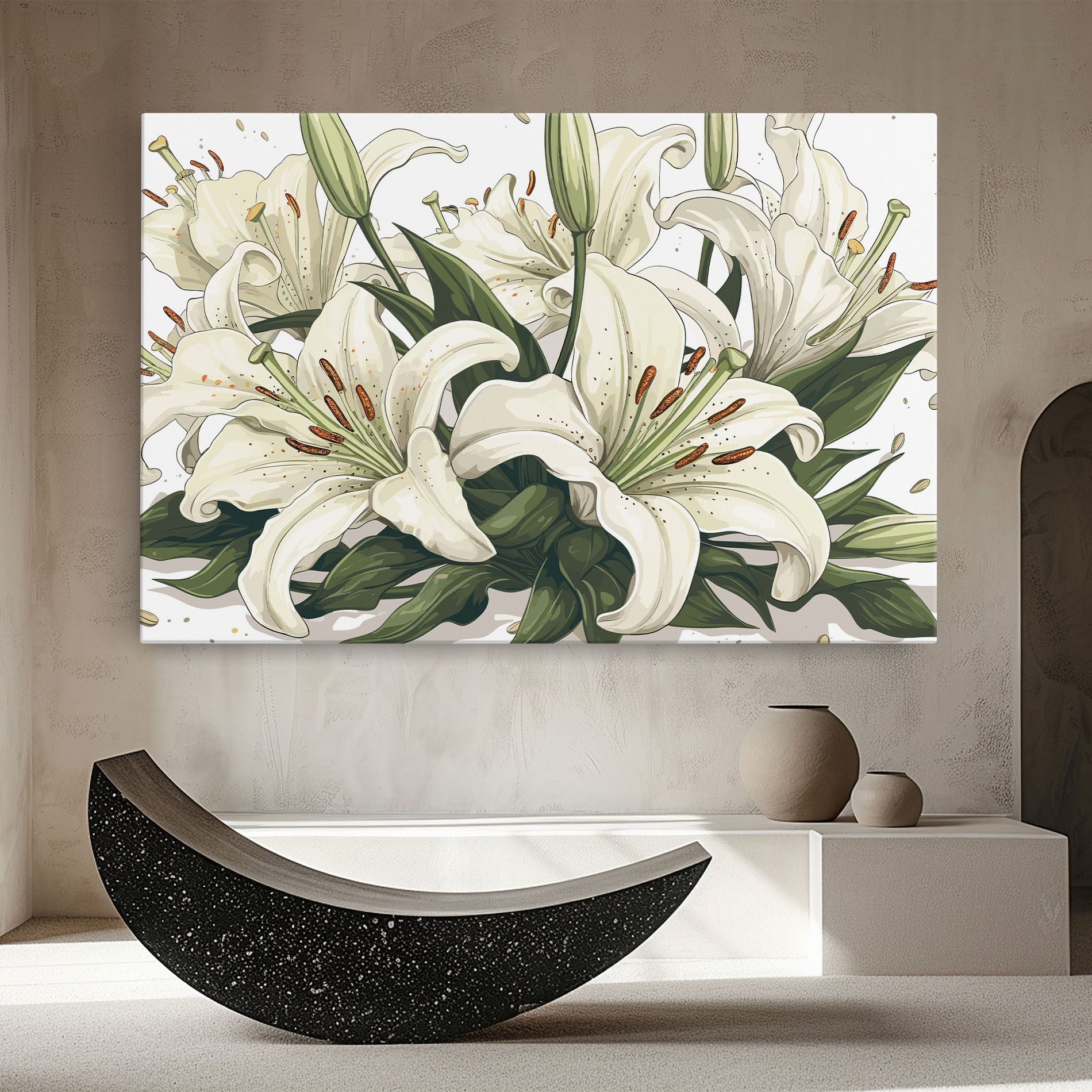 Grey White Lily mockup 8
