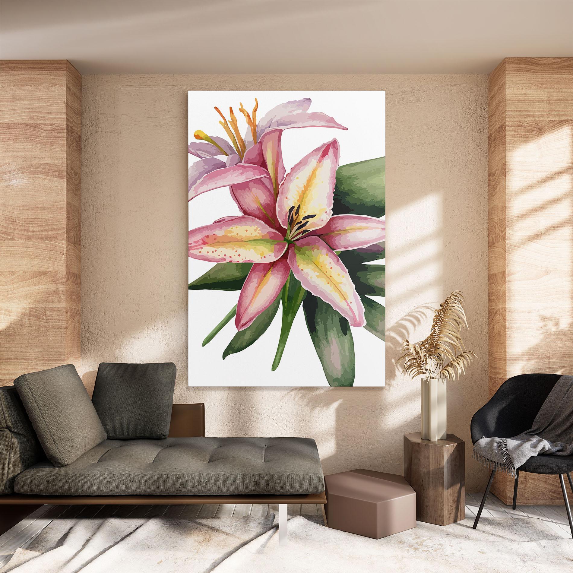 Tablou Canvas Lily Pretty Pink mockup 8