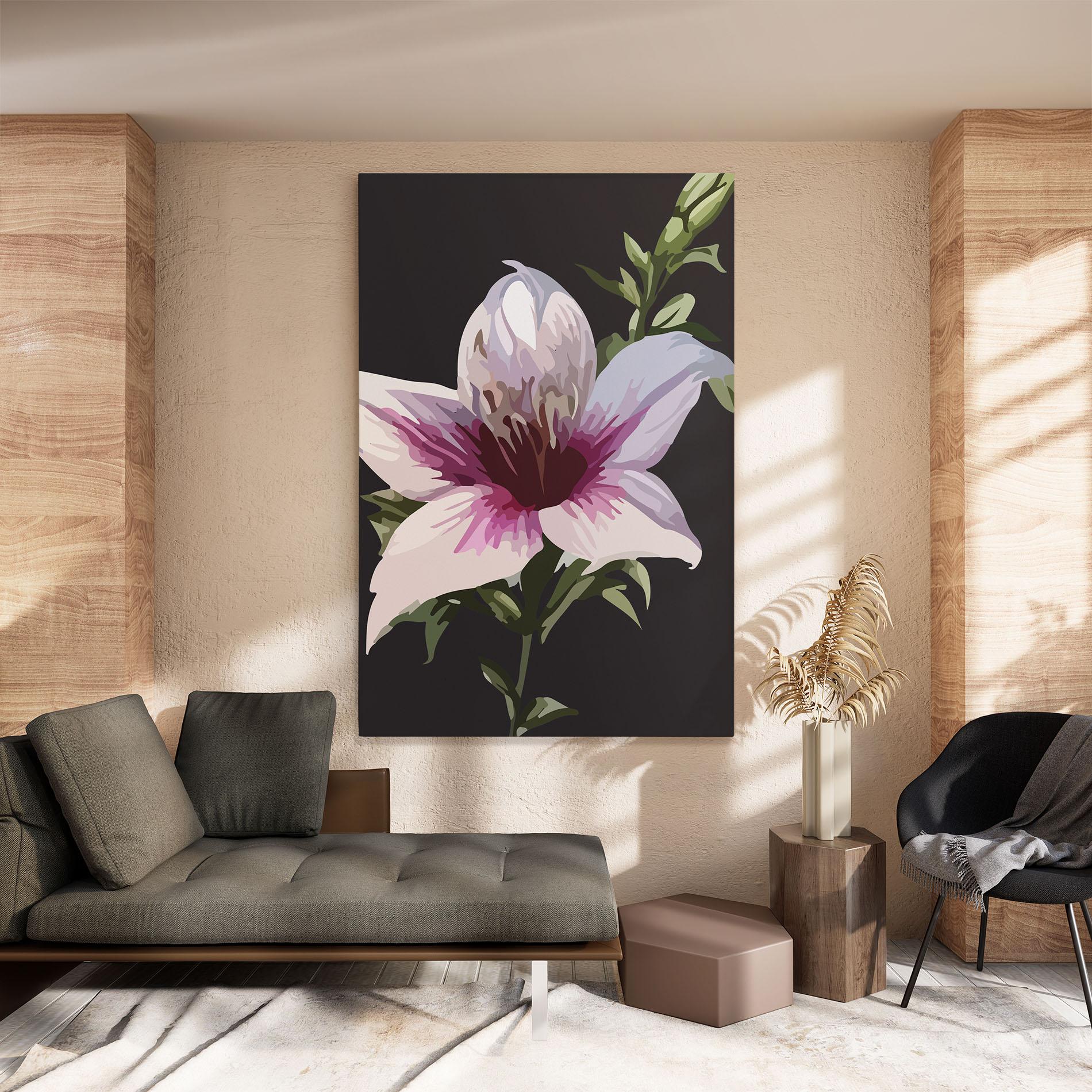 Tablou Canvas Pink Pretty Lily mockup 8
