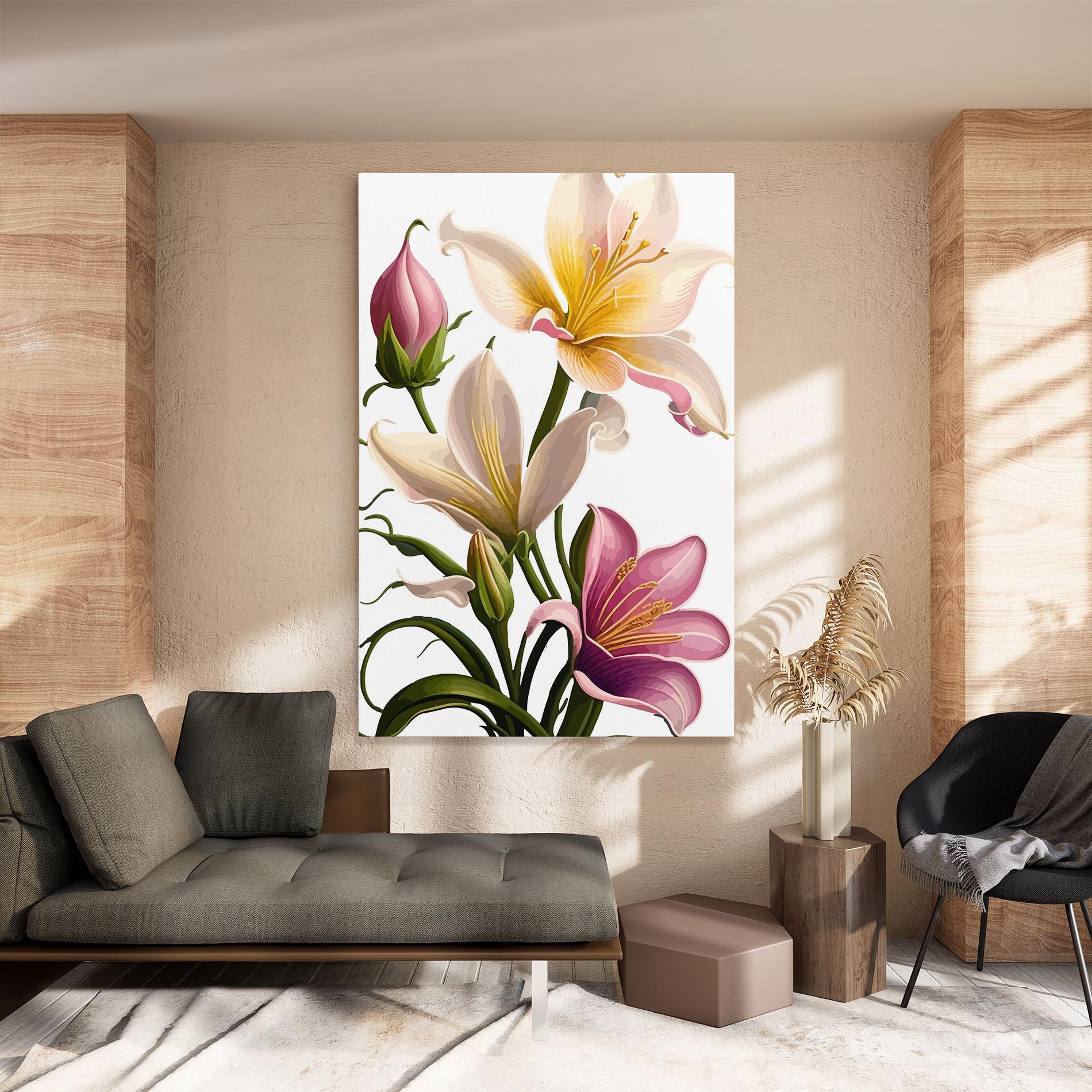 Tablou Canvas Purple White Lily mockup 8