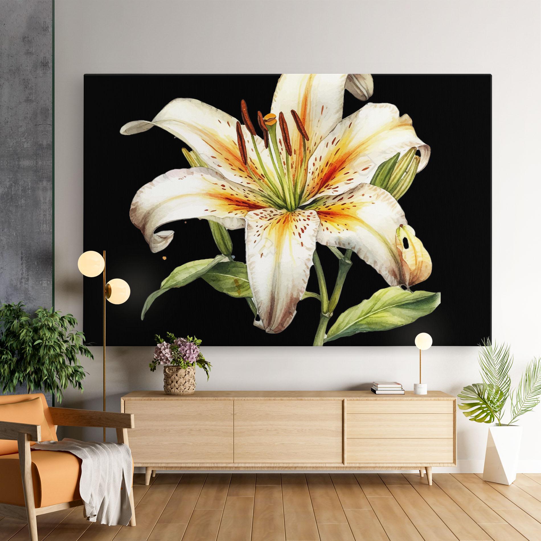 Tablou Canvas Beautiful White Lily mockup 9