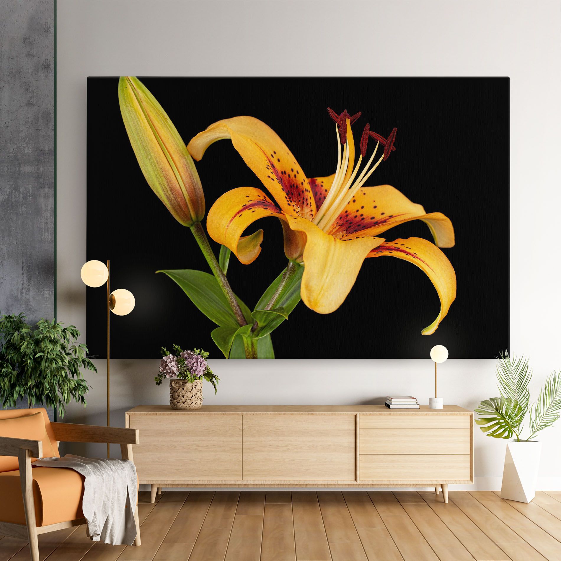 Beautiful Yellow Lily mockup 9