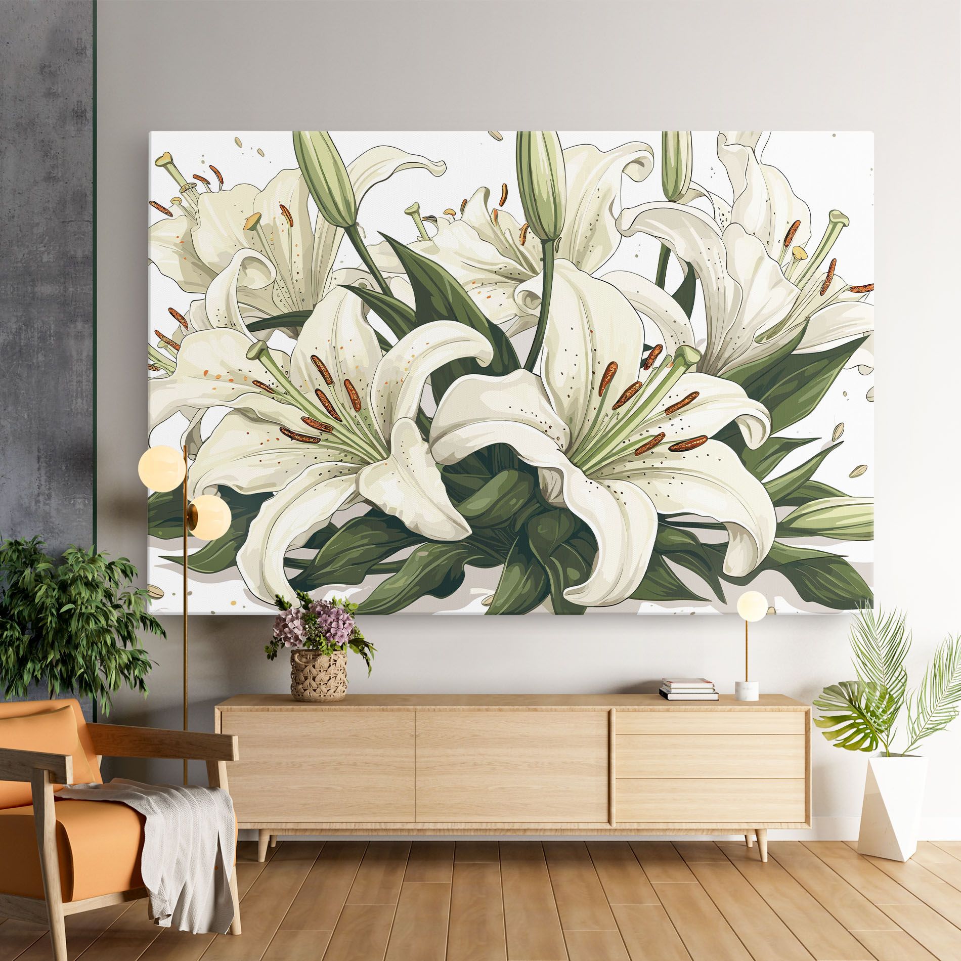 Grey White Lily mockup 9