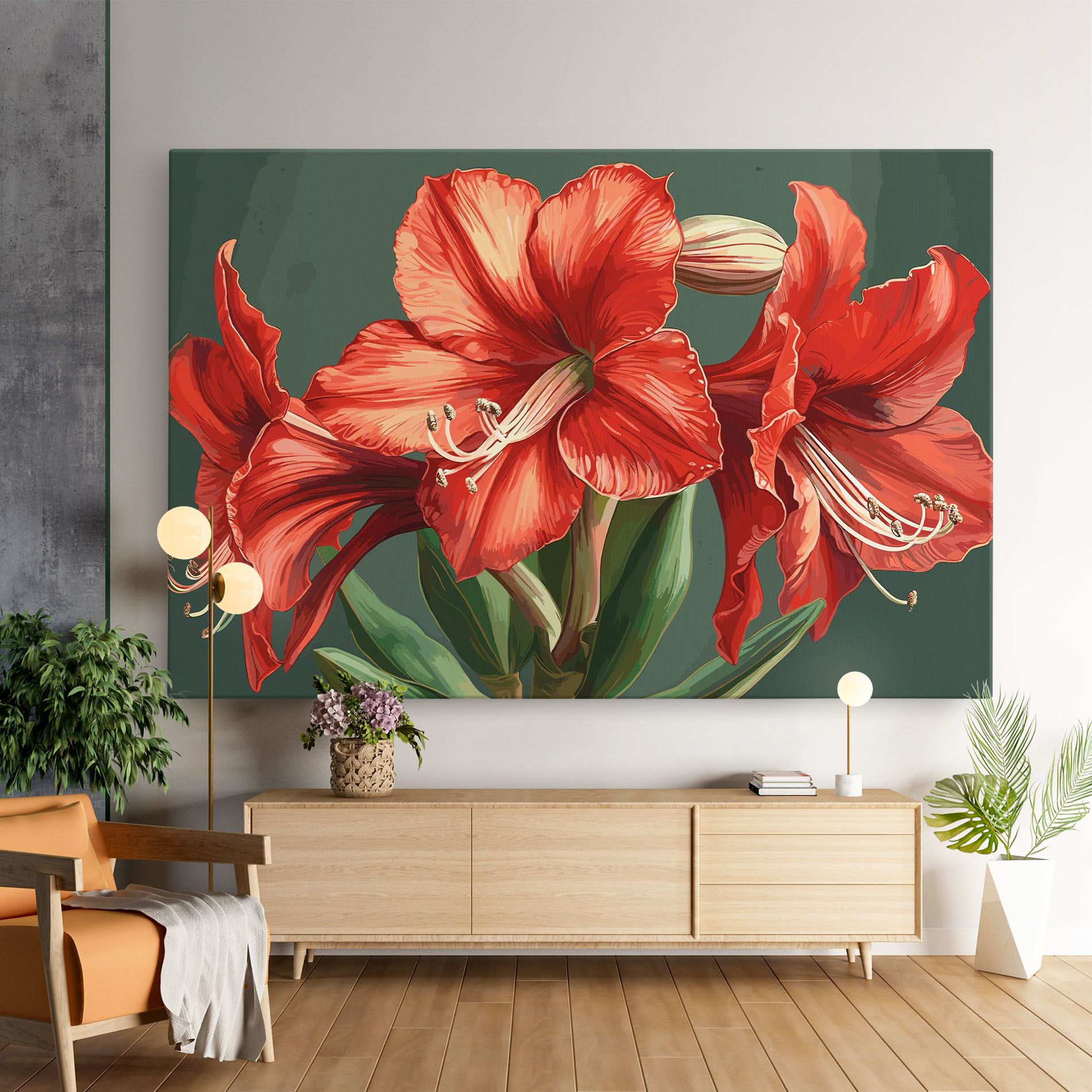 Lily Orange Art mockup 9