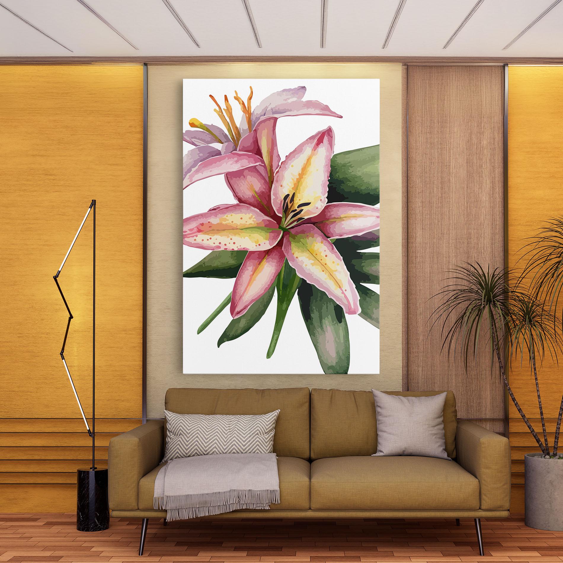 Tablou Canvas Lily Pretty Pink mockup 9
