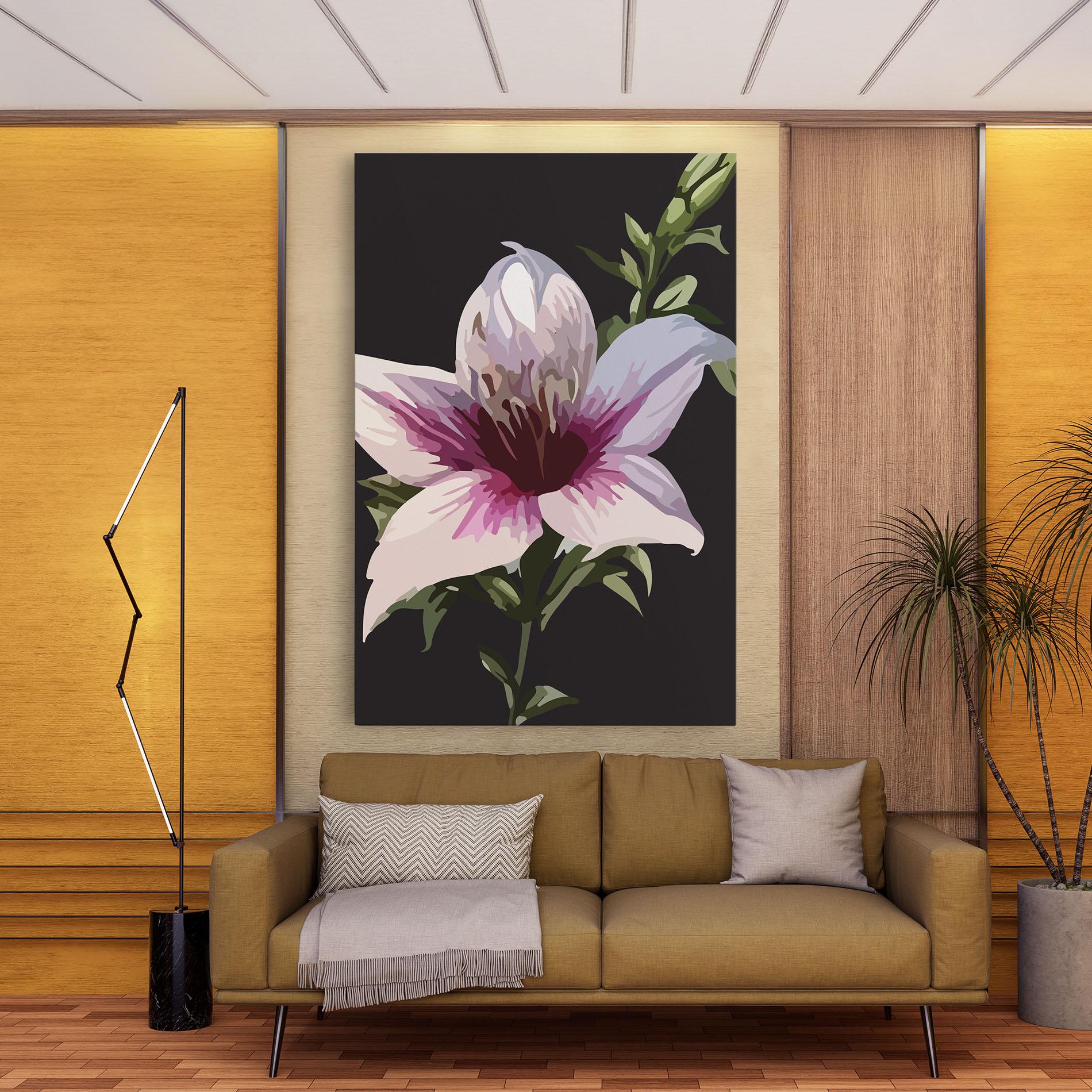 Tablou Canvas Pink Pretty Lily mockup 9