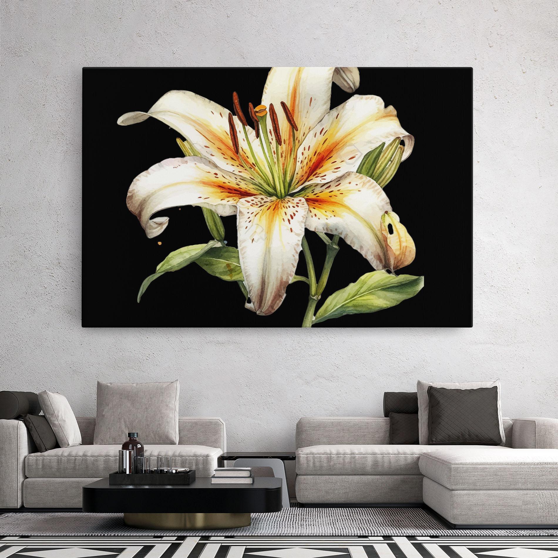 Tablou Canvas Beautiful White Lily mockup 2