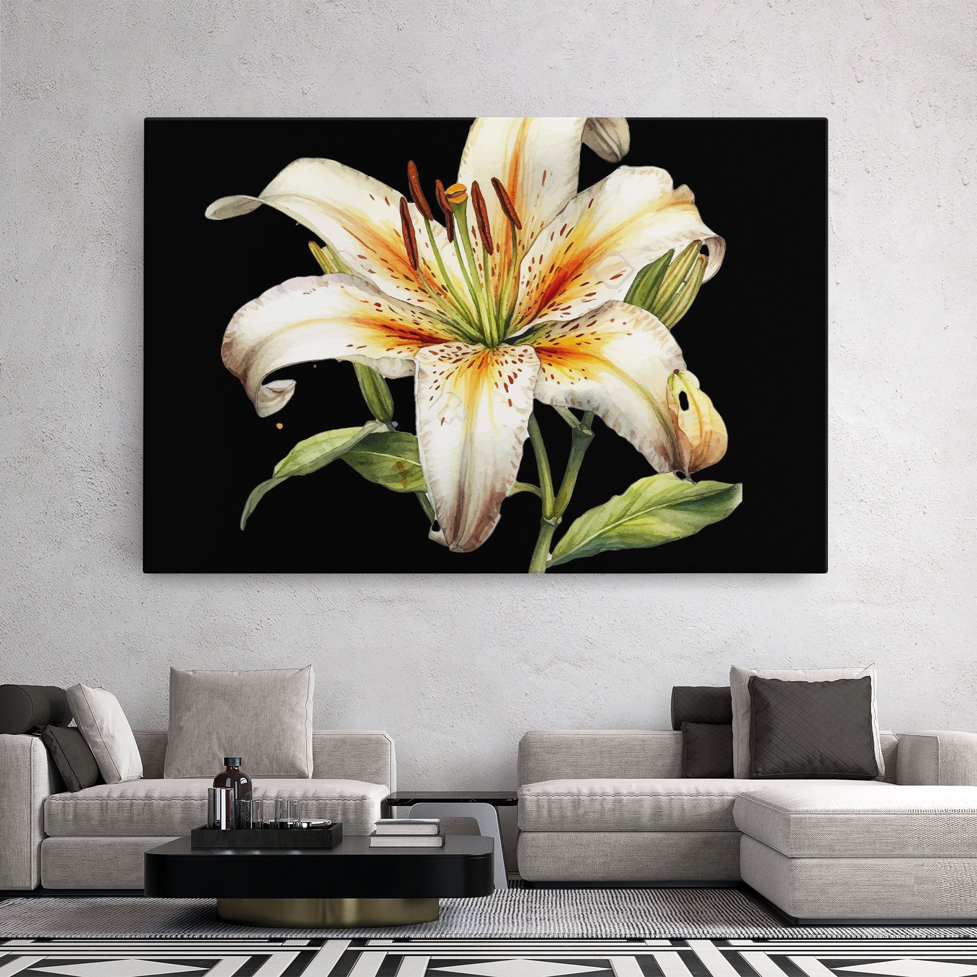 Beautiful White Lily mockup 2