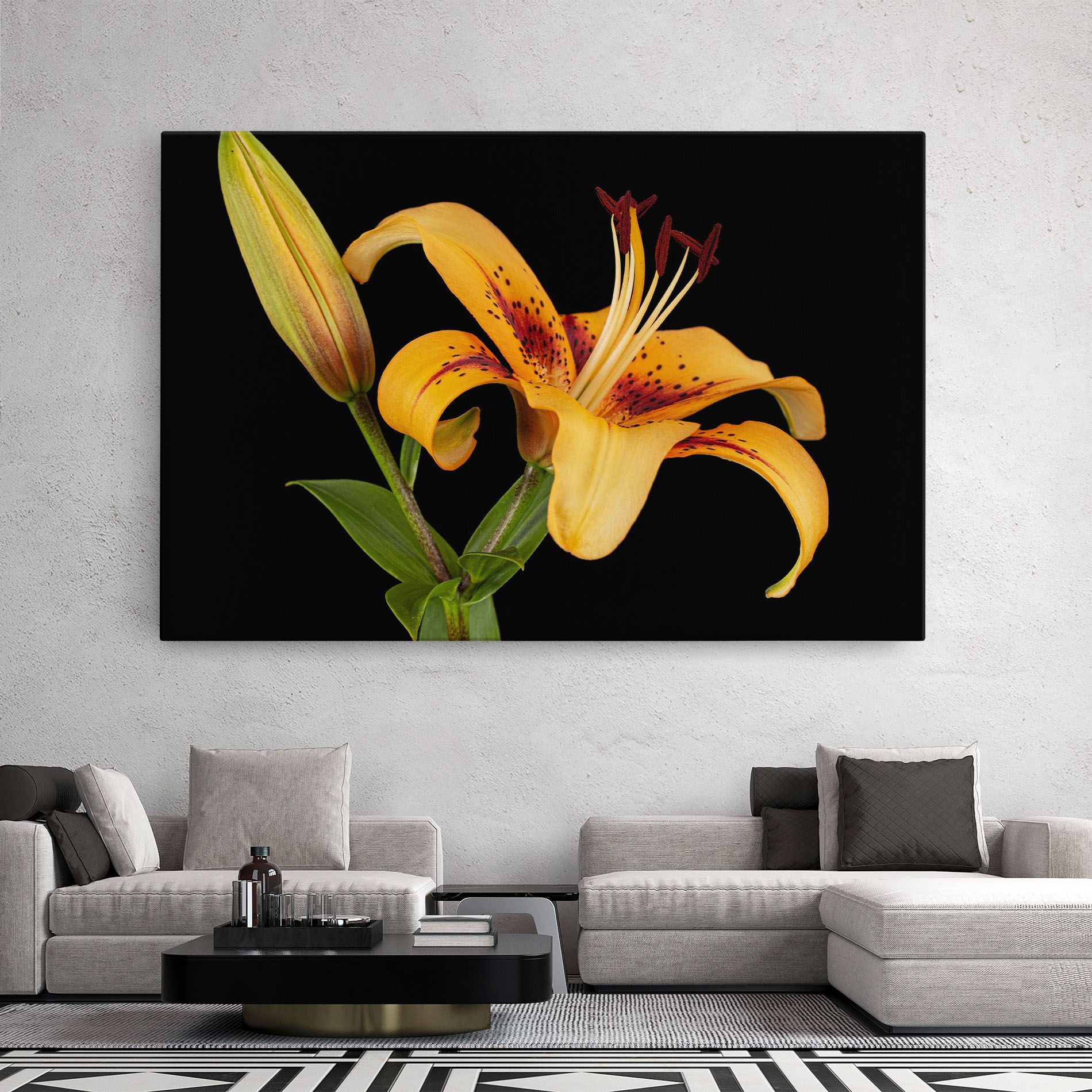 Beautiful Yellow Lily mockup 2