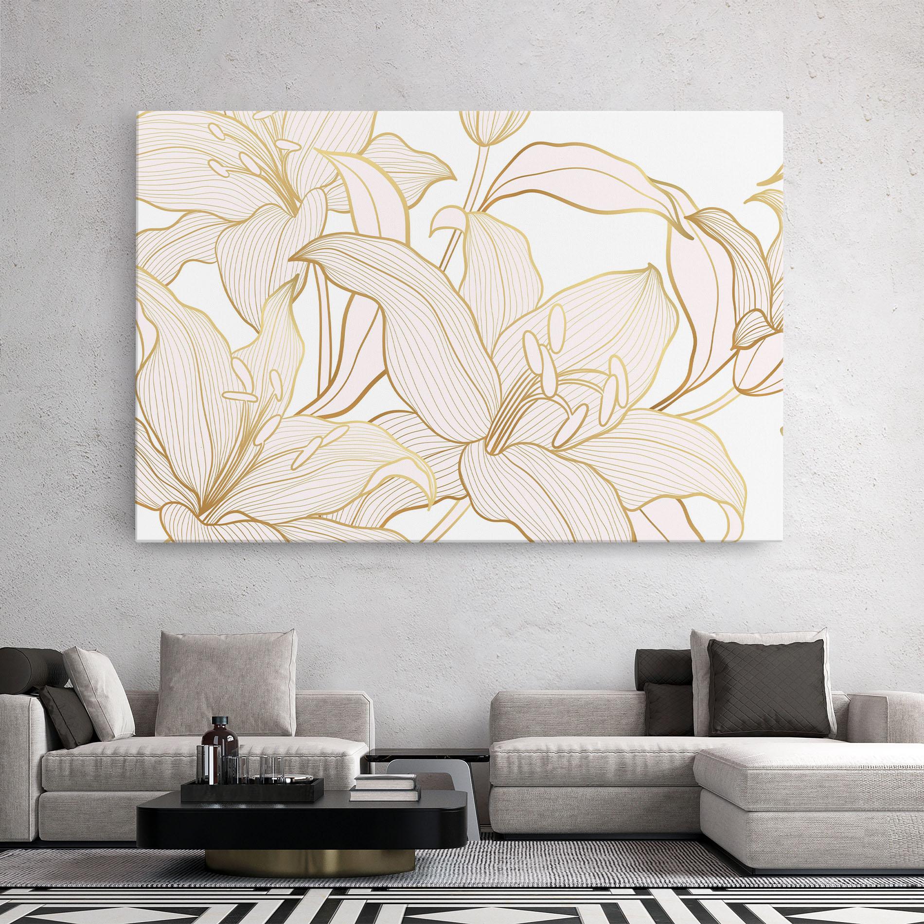 Tablou Canvas Gold Lily mockup 2