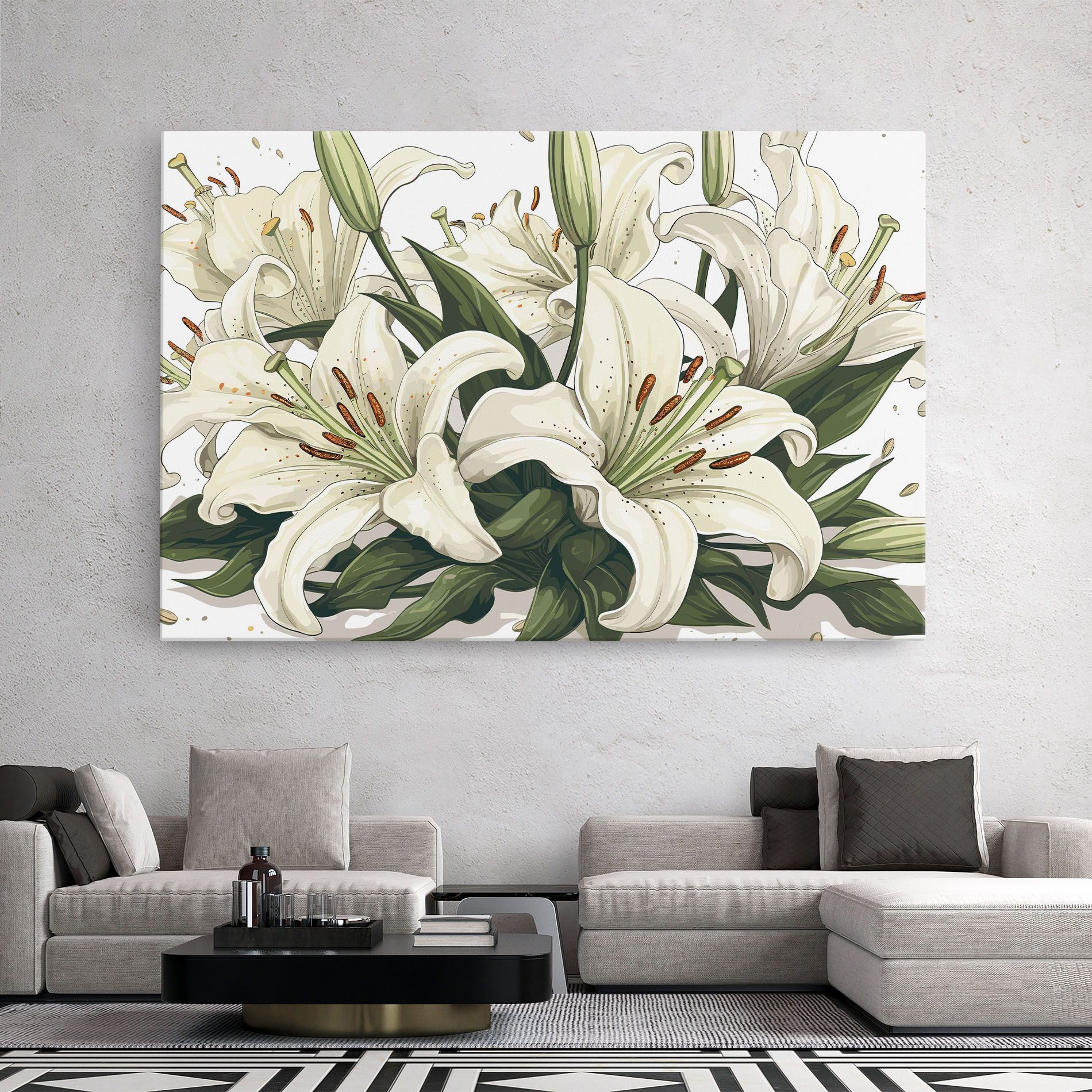 Grey White Lily mockup 2