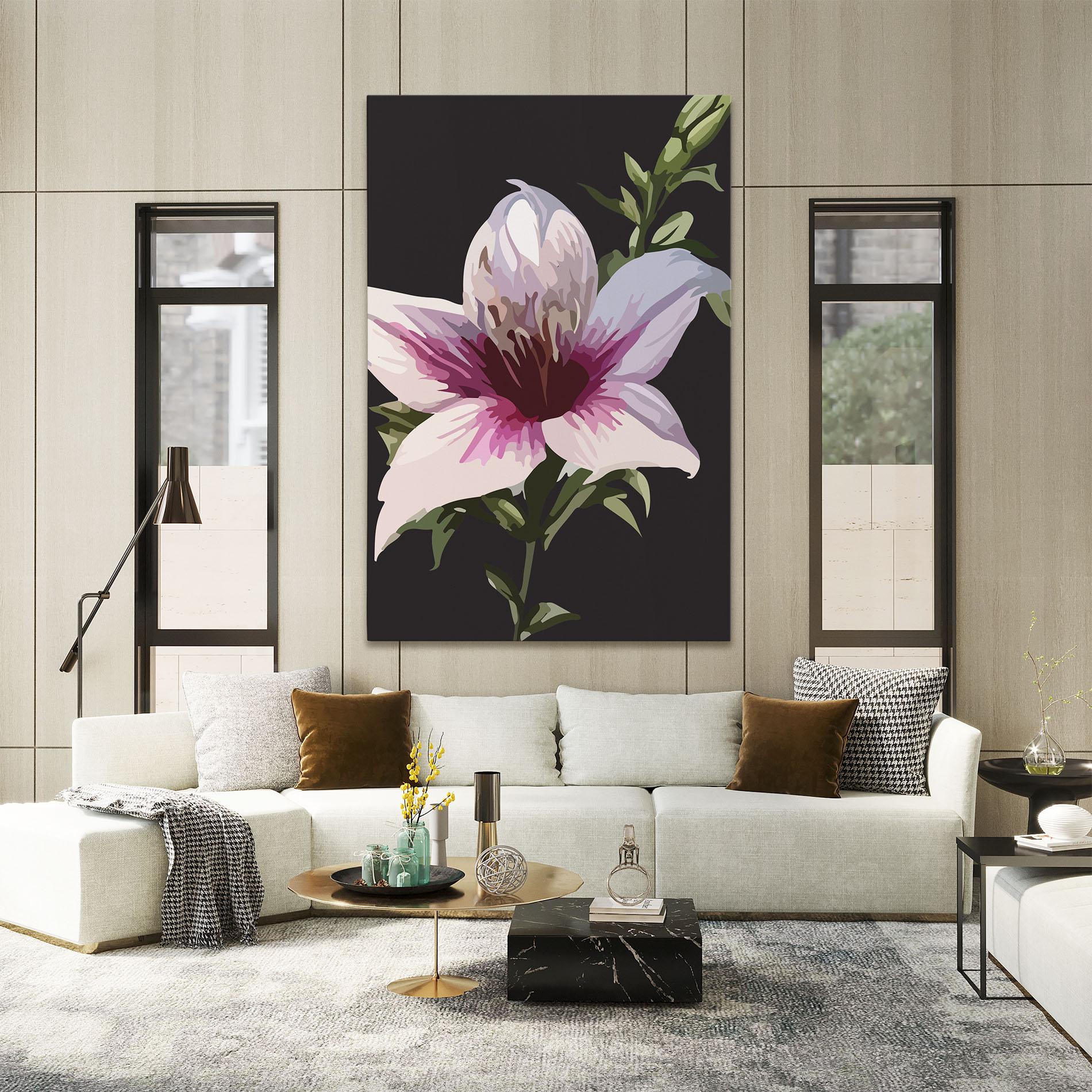 Tablou Canvas Pink Pretty Lily mockup 2