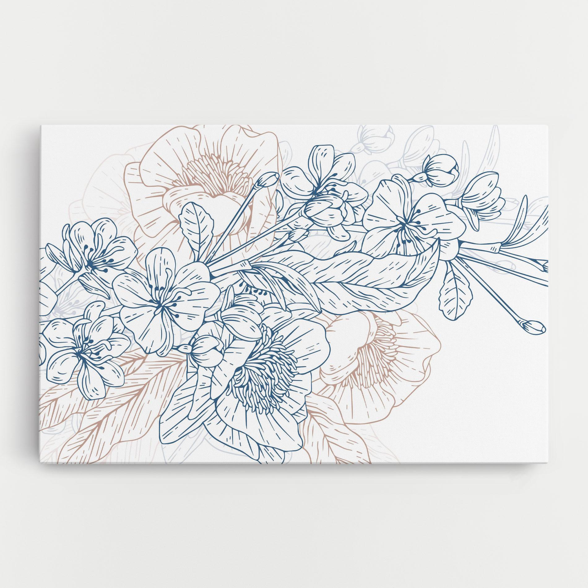 Tablou Canvas Blue Cream Line mockup 0