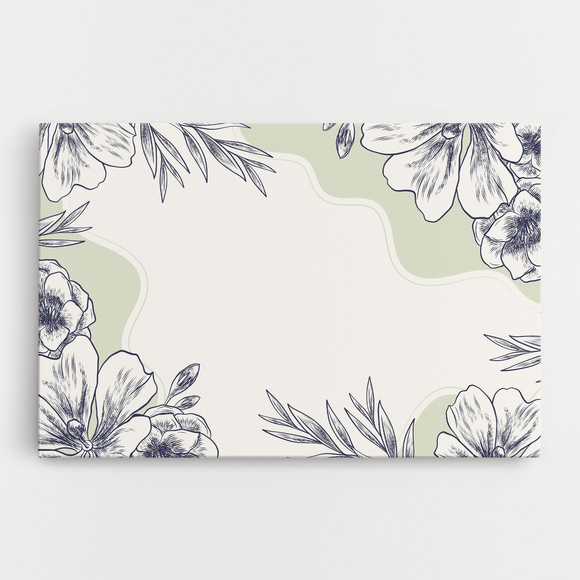 Tablou Canvas Blue Line Green mockup 0