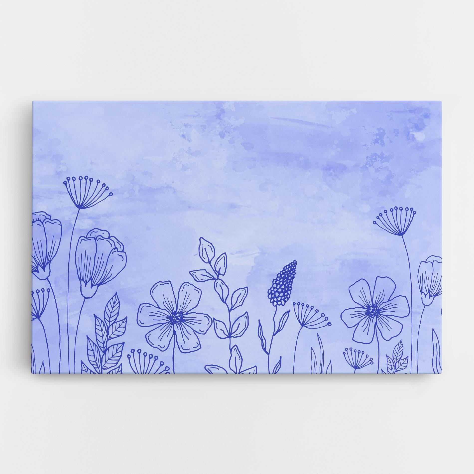 Tablou Canvas Blue Line Plant mockup 0