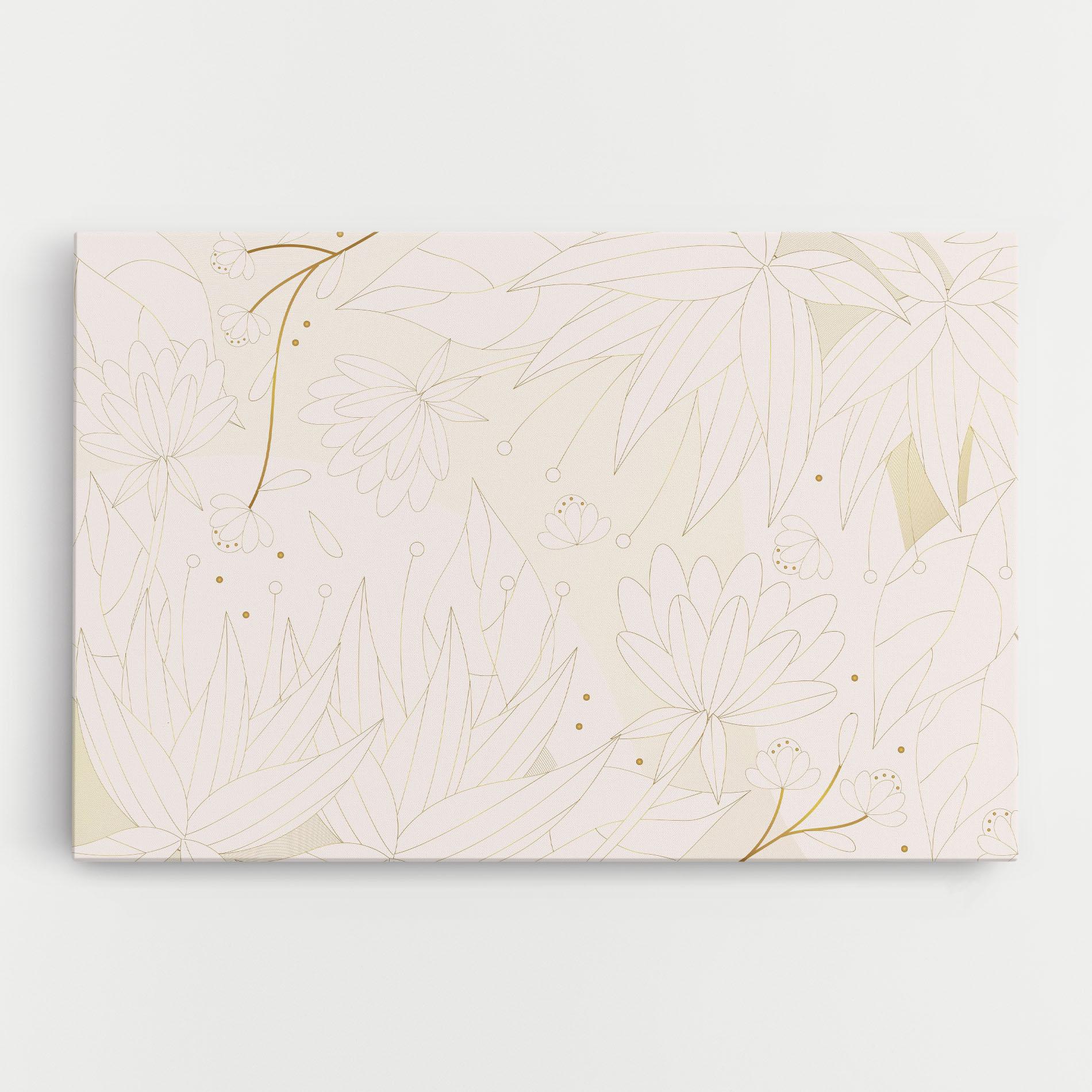 Tablou Canvas Flower Cream Line mockup 0