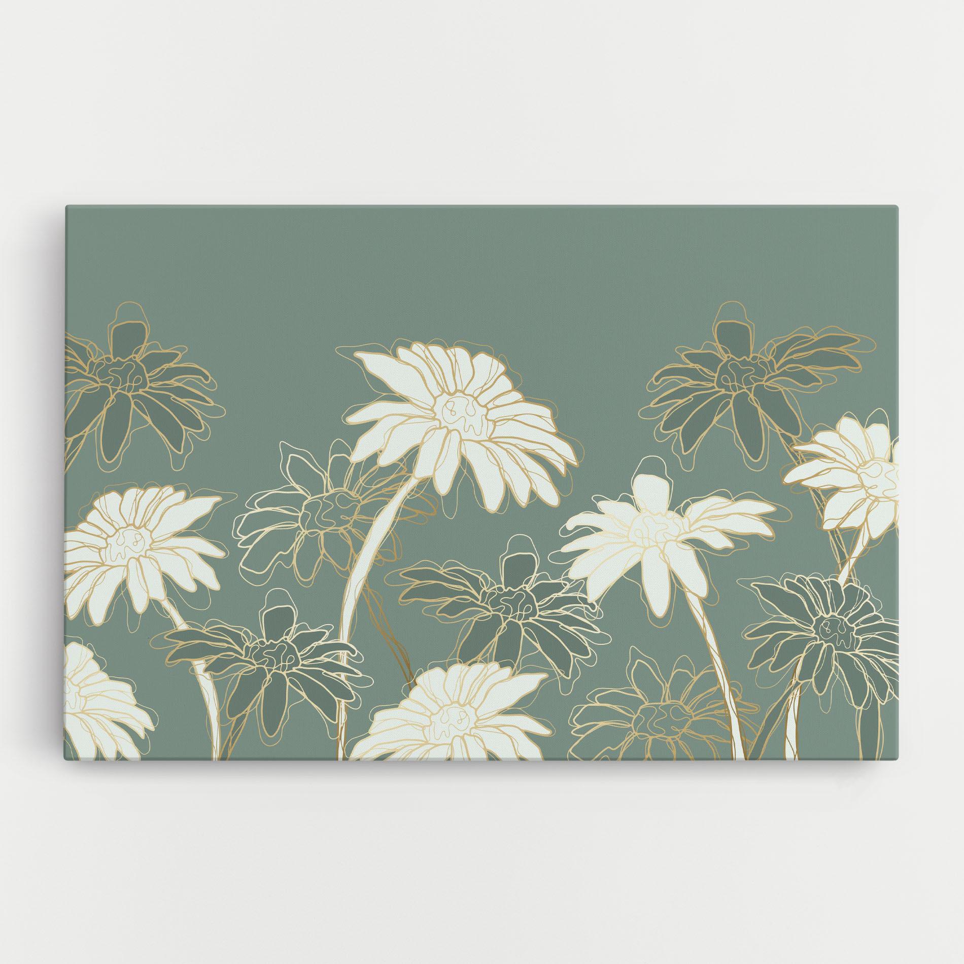 Tablou Canvas Gold Green Line mockup 0