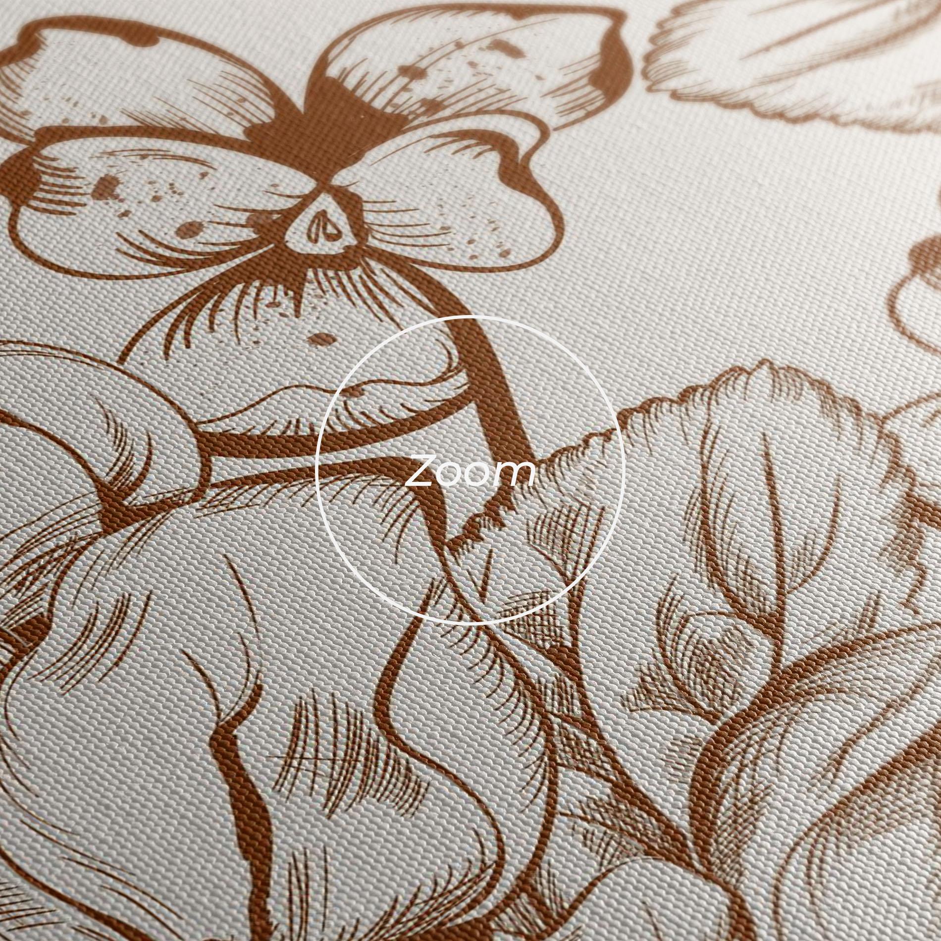 Tablou Canvas Bee Flower Line mockup 3