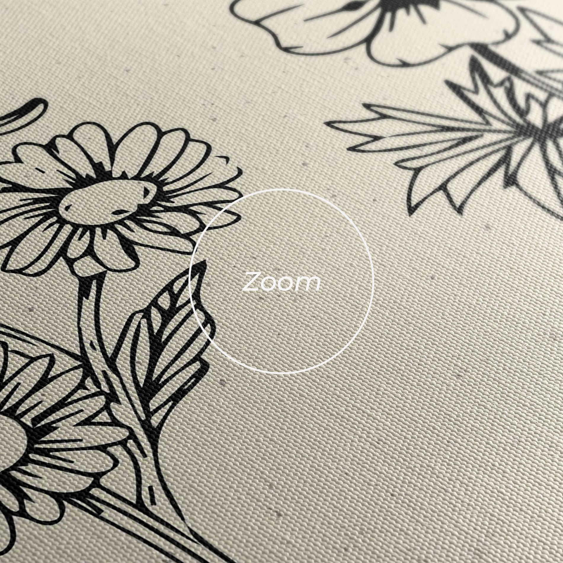 Tablou Canvas Black Line Cream mockup 3