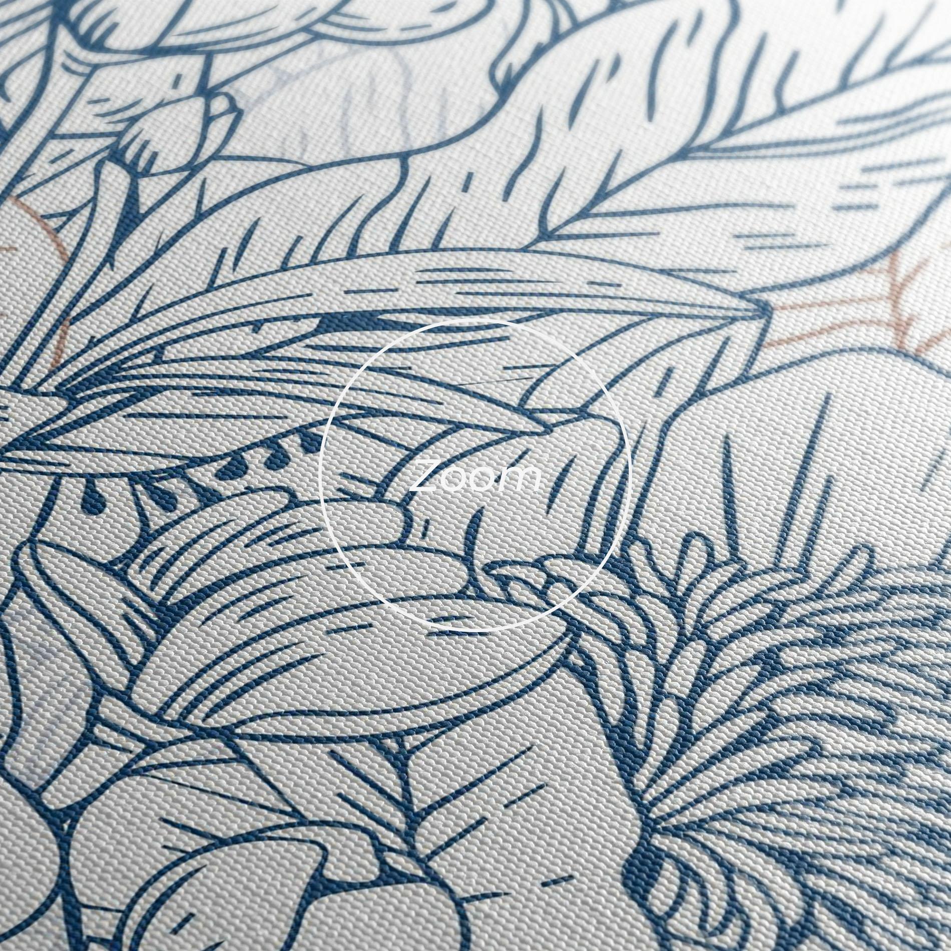 Tablou Canvas Blue Cream Line mockup 3