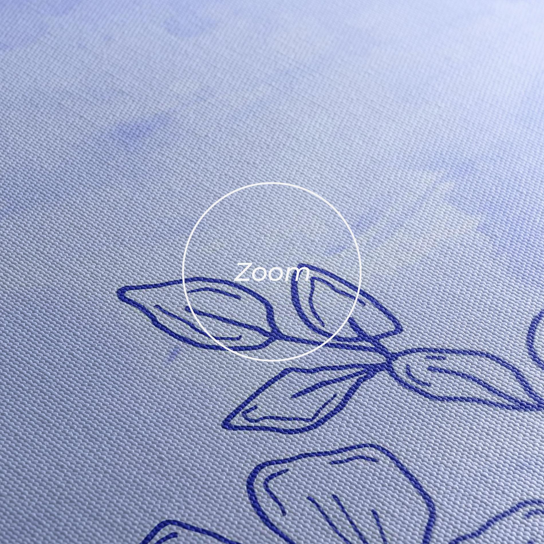 Tablou Canvas Blue Line Plant mockup 3