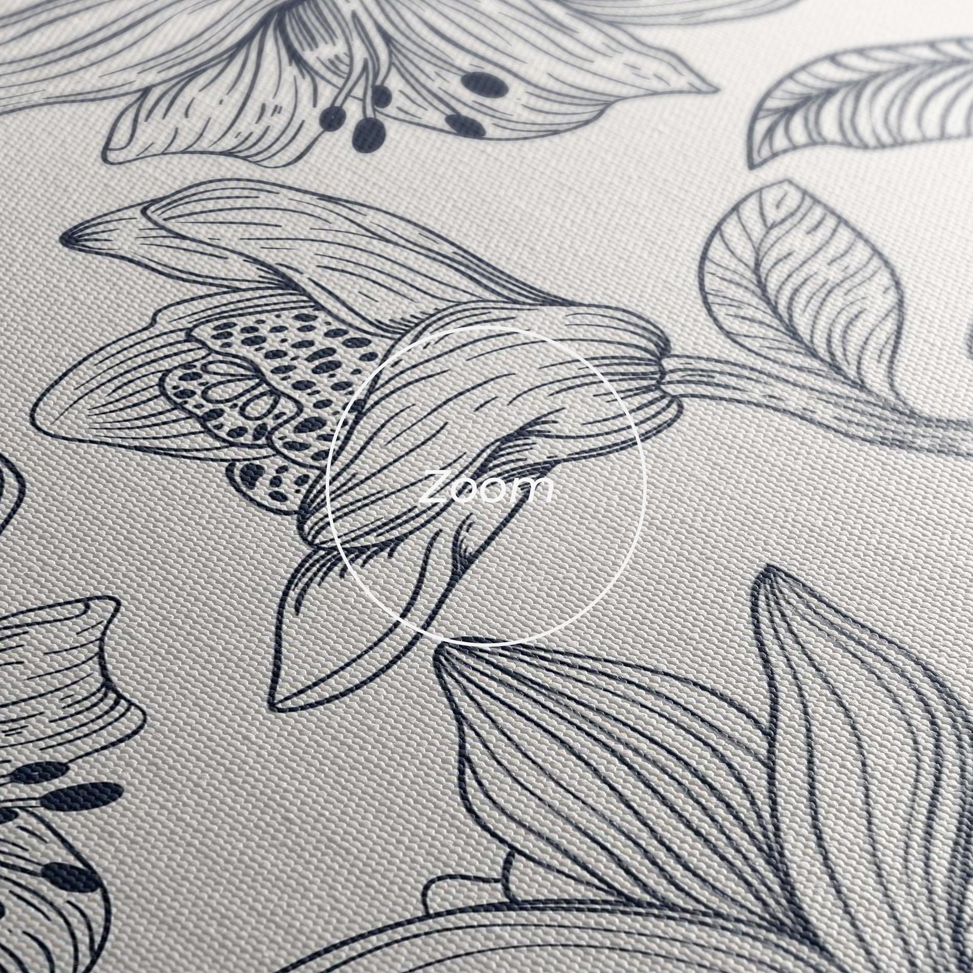 Tablou Canvas Blue Patern Flower mockup 3