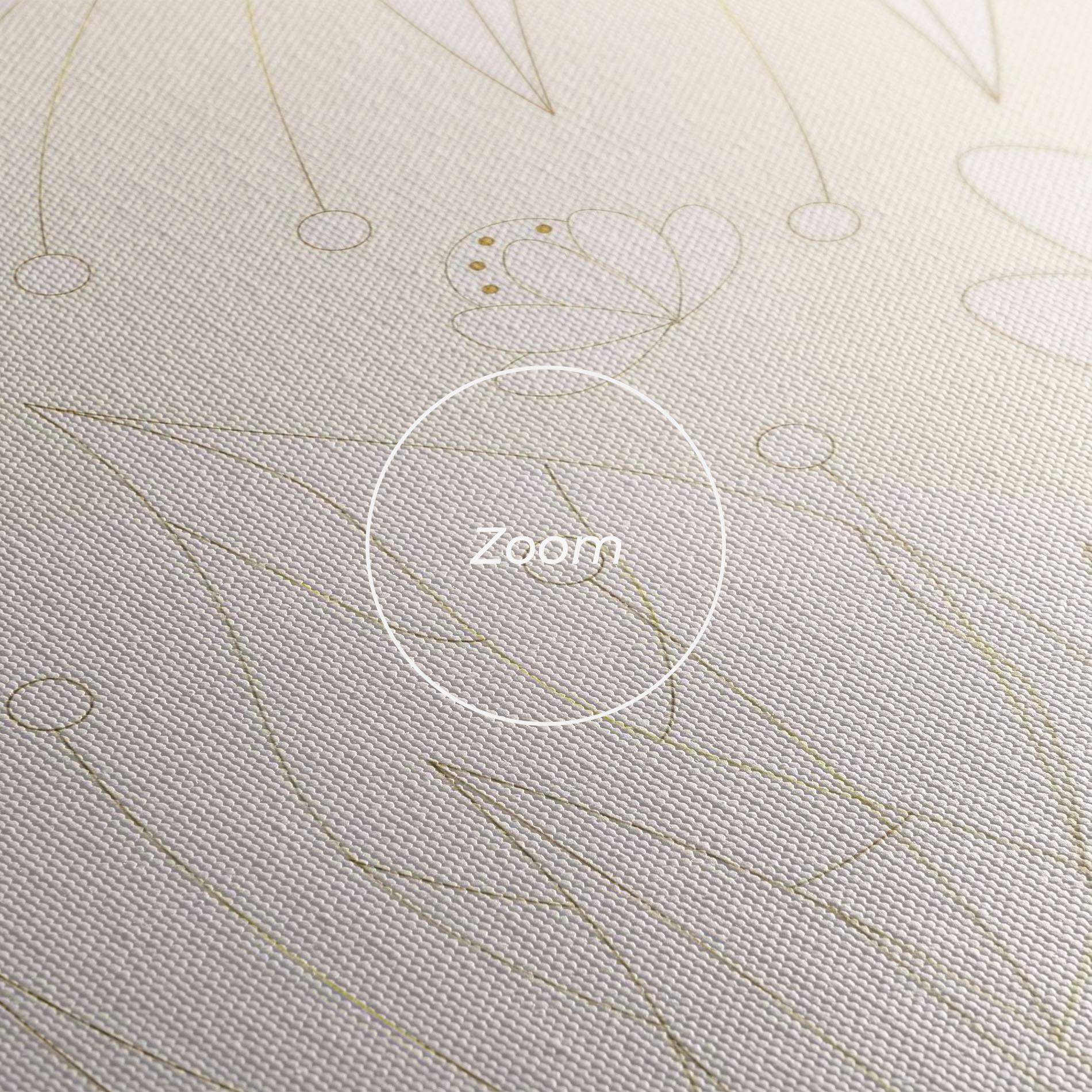 Tablou Canvas Flower Cream Line mockup 3