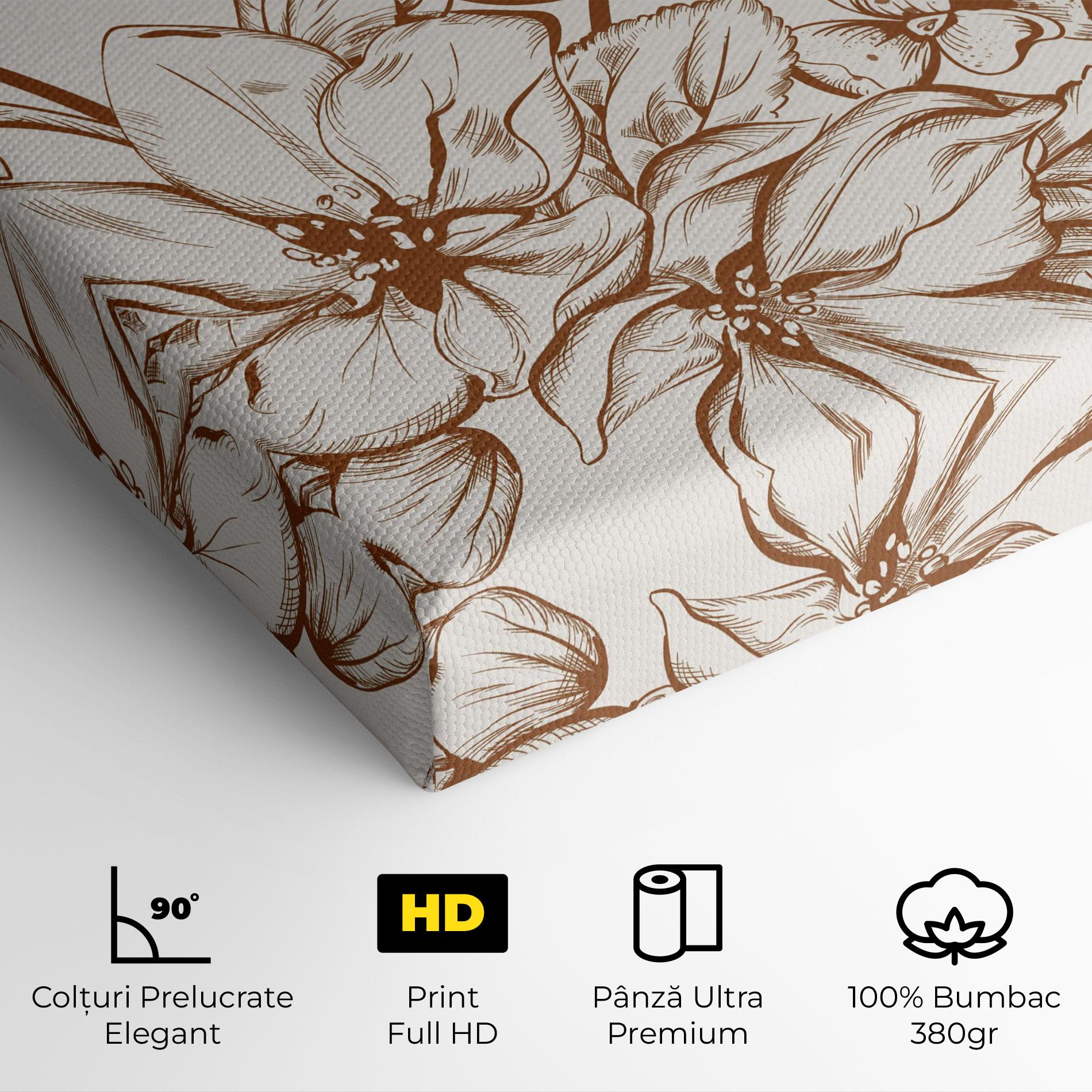Tablou Canvas Bee Flower Line mockup 4