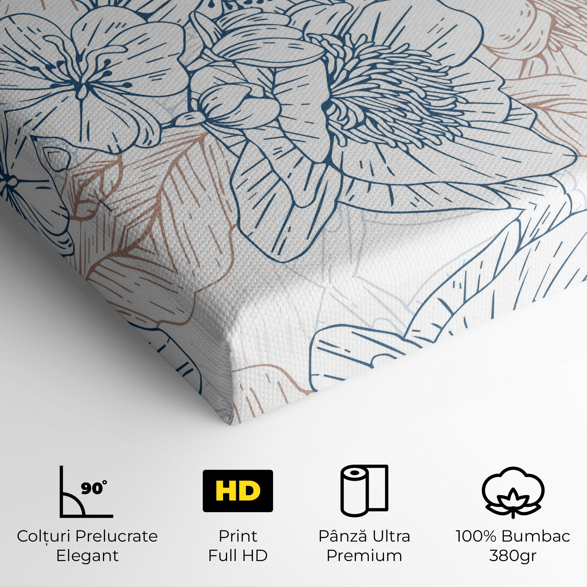 Tablou Canvas Blue Cream Line mockup 4