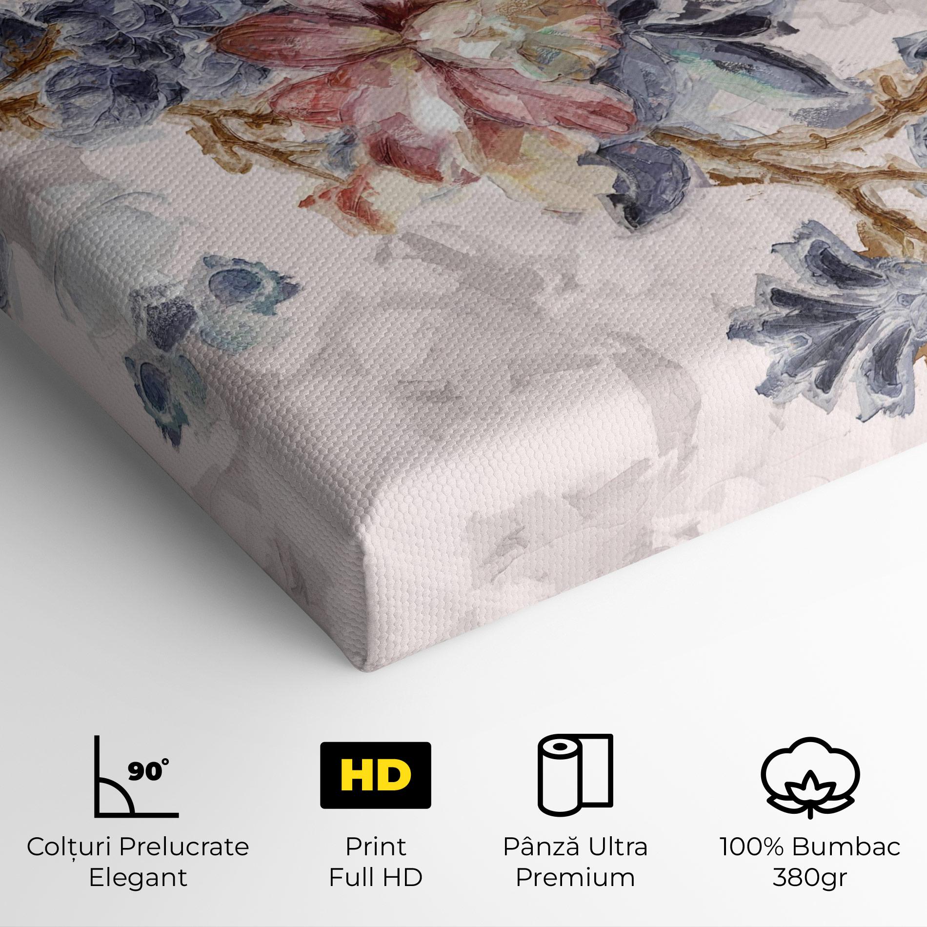 Tablou Canvas Painted Flowers mockup 4