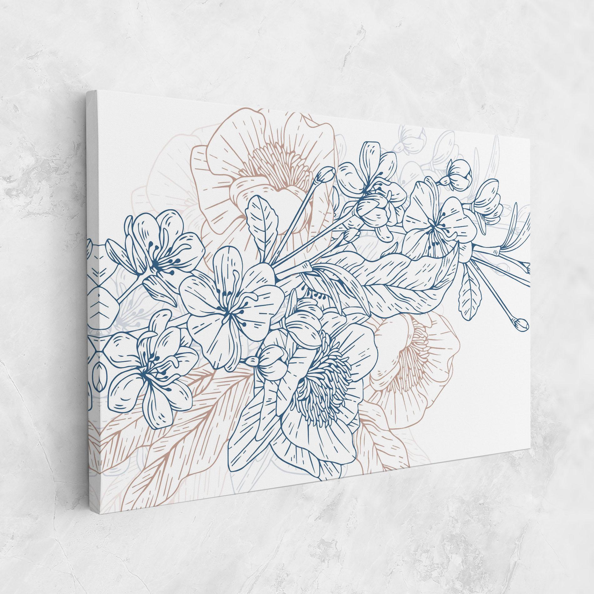 Tablou Canvas Blue Cream Line mockup 1