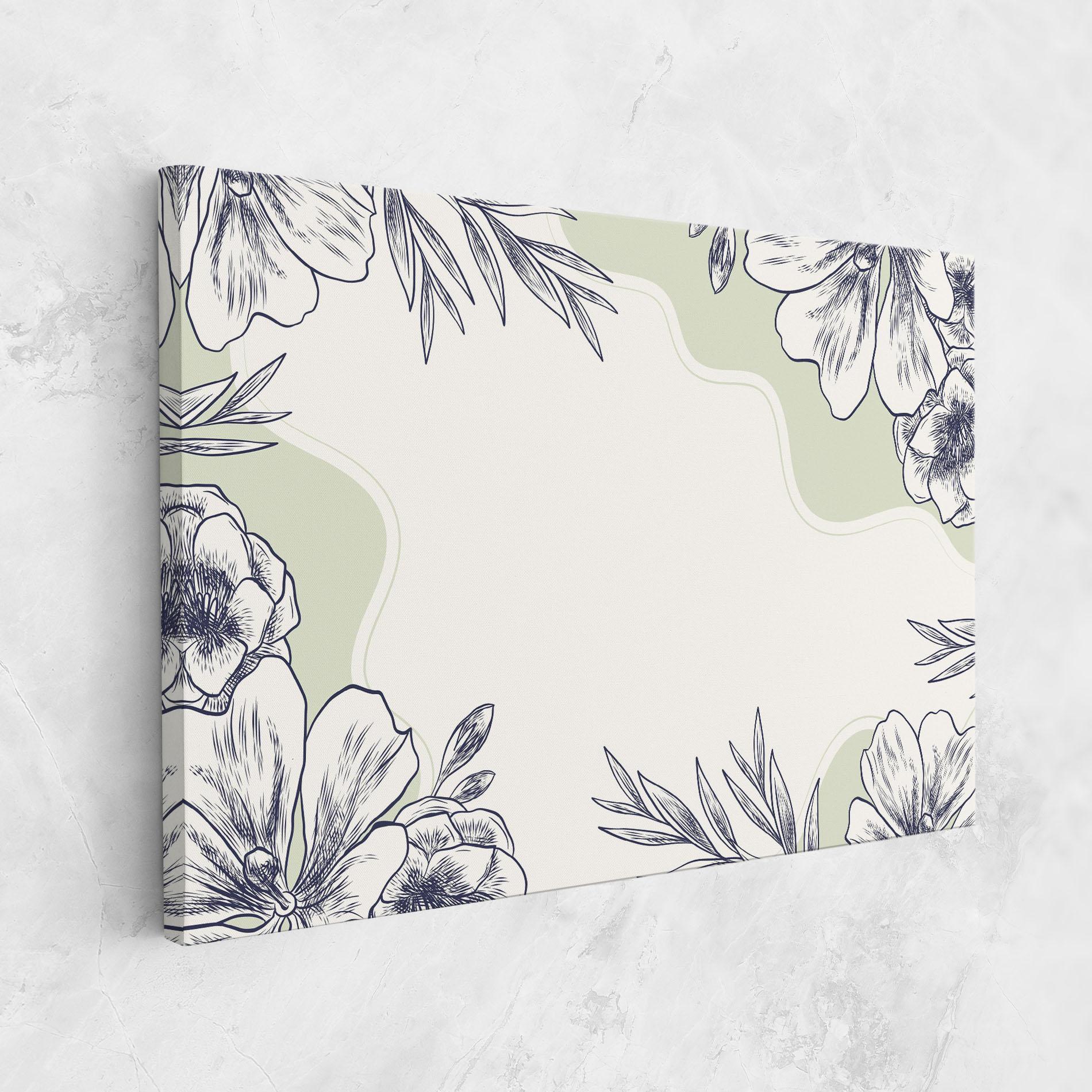 Tablou Canvas Blue Line Green mockup 1