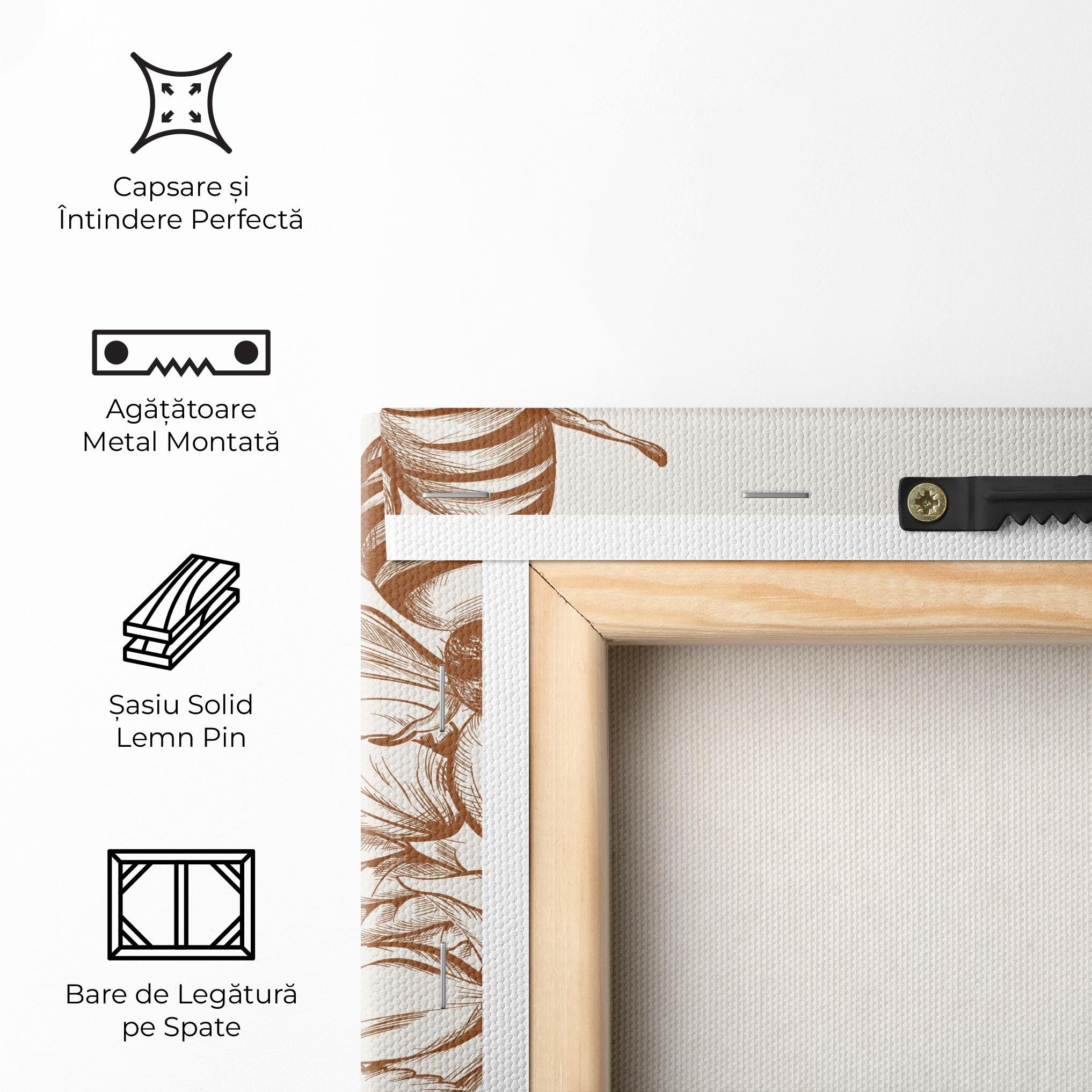 Tablou Canvas Bee Flower Line mockup 5