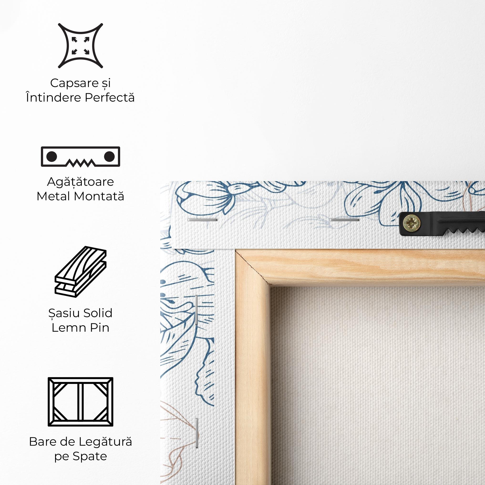 Tablou Canvas Blue Cream Line mockup 5