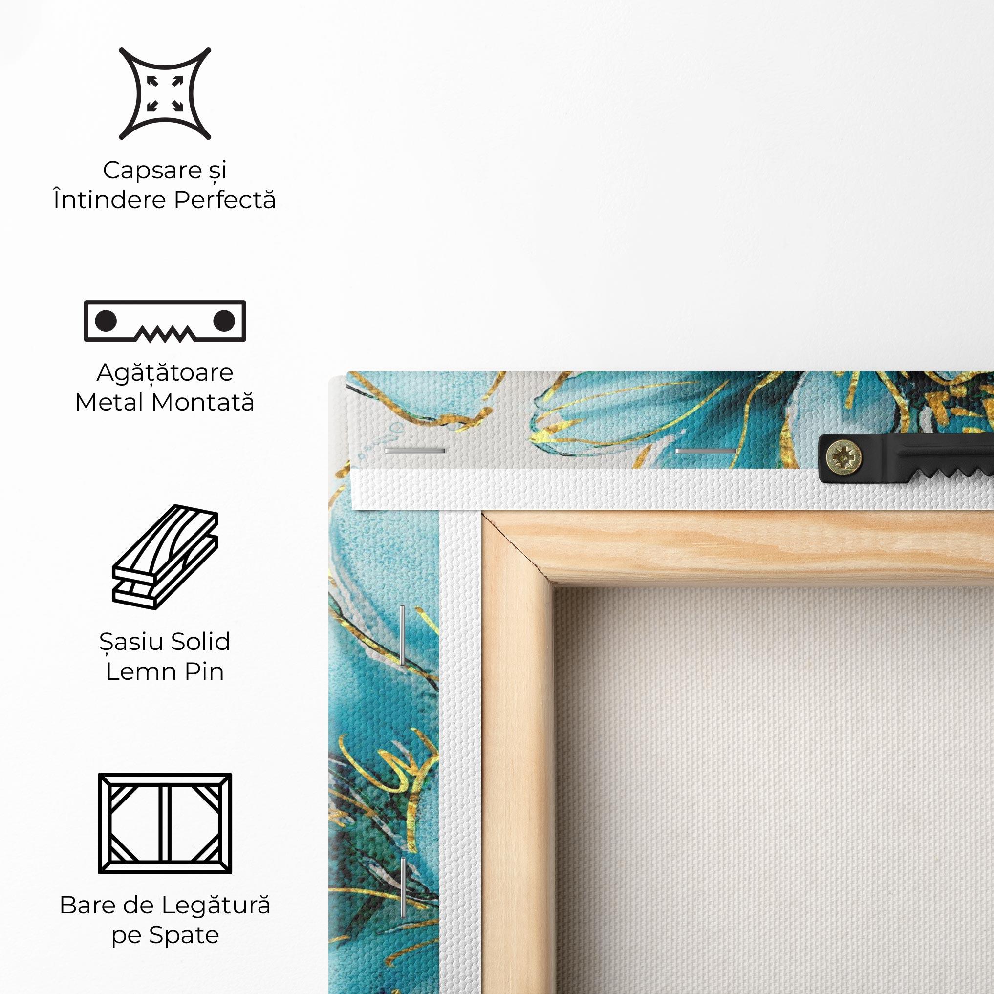 Tablou Canvas Bujori Albastri mockup 5