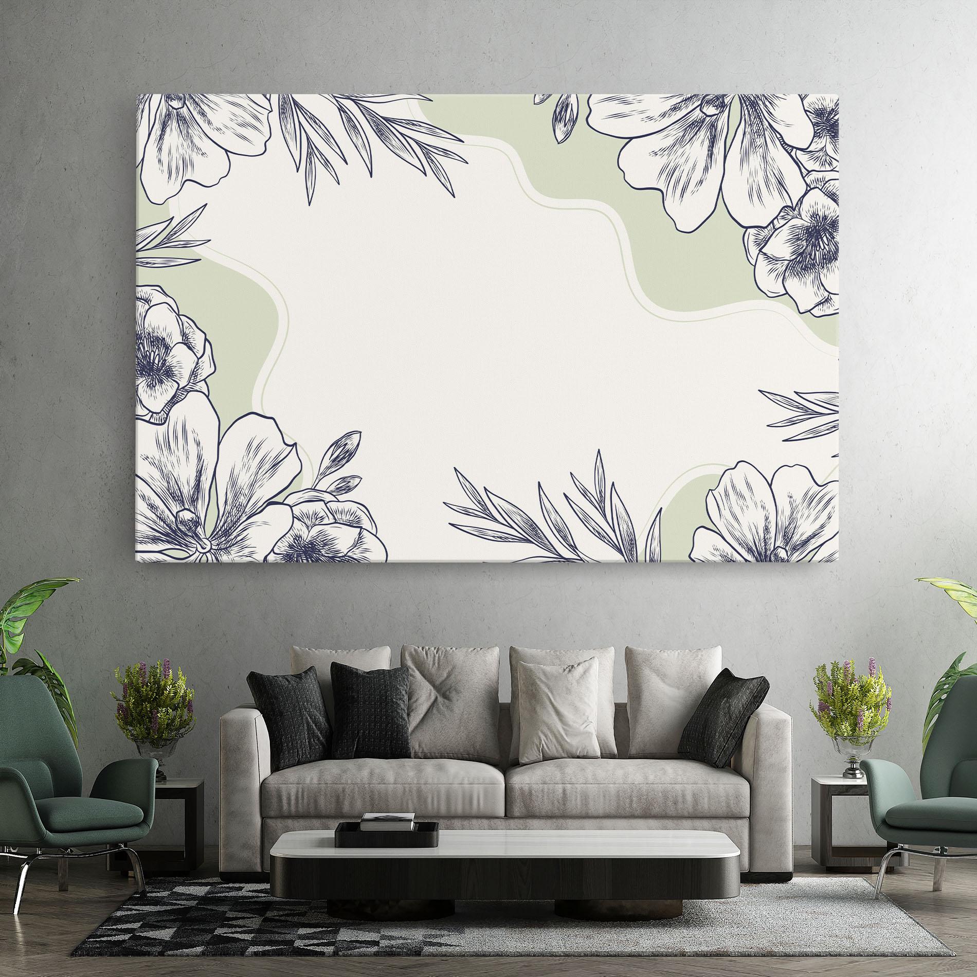 Tablou Canvas Blue Line Green mockup 7